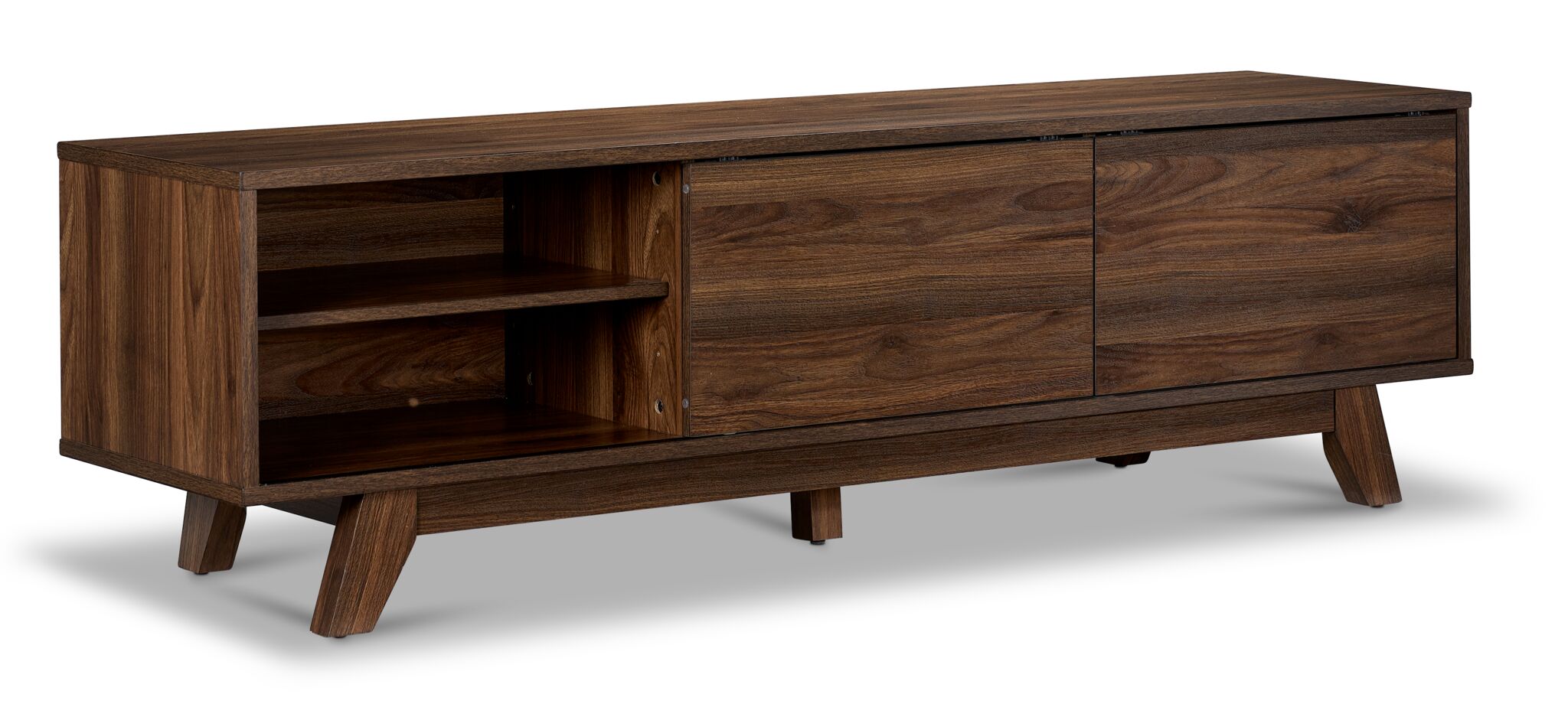Karlee 63" TV Stand - Walnut Brown