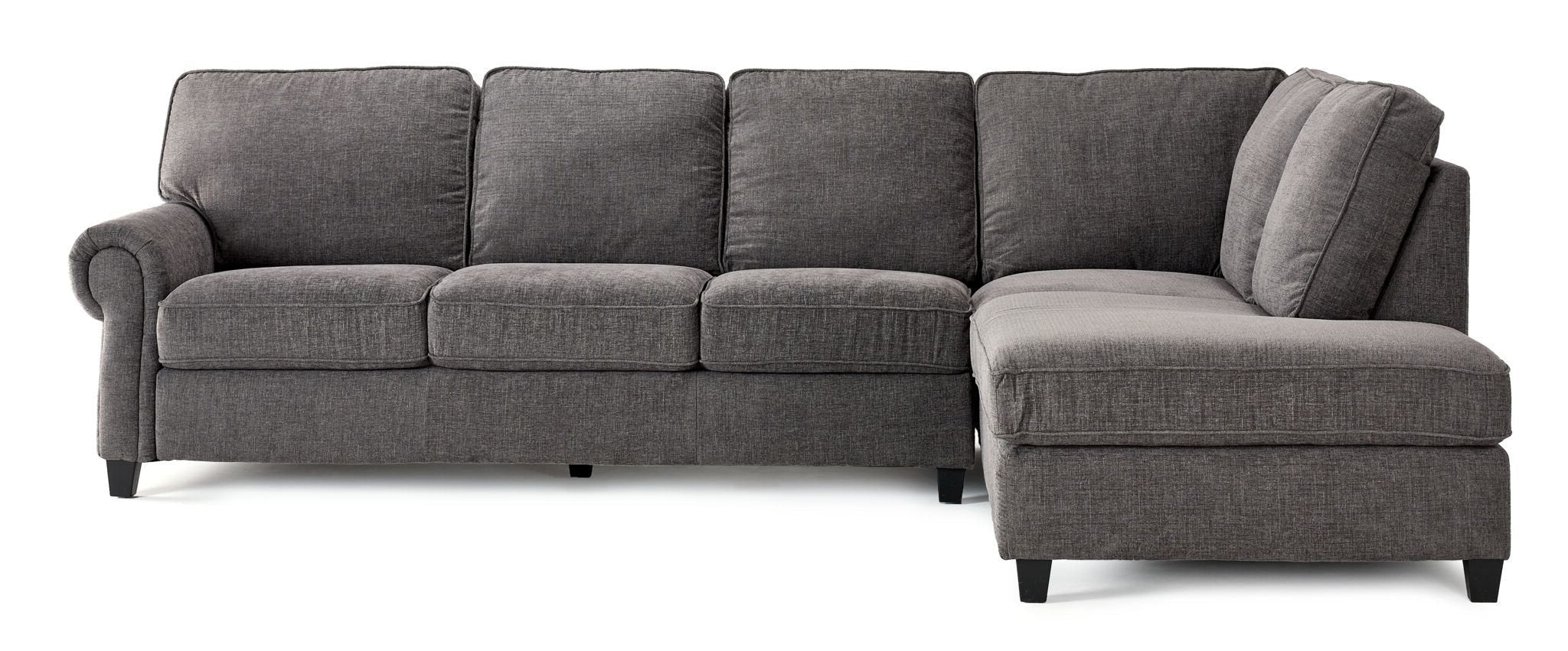 Kasey 2-Piece Sectional with Right Facing Chaise - Grey