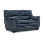 Kendrick Leather Loveseat - Blue