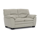 Kendrick Leather Loveseat - Silver Grey