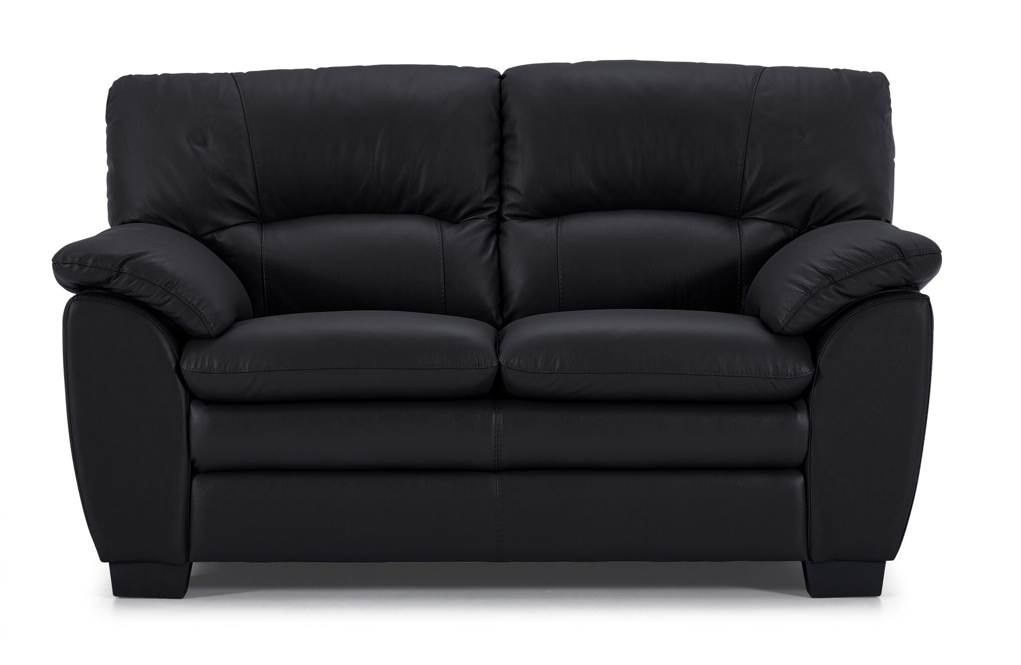 Kendrick Leather Loveseat - Black