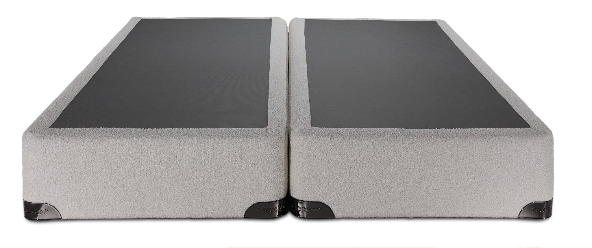 Kingsdown White Boucle King Split Boxspring