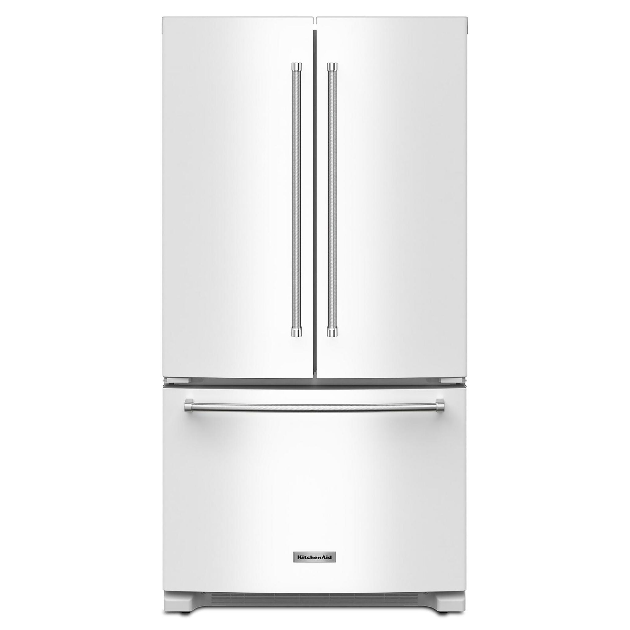 KitchenAid 35.75" 20 Cu. Ft. White Counter-Depth French Door Refrigerator - KRFC136RWH
