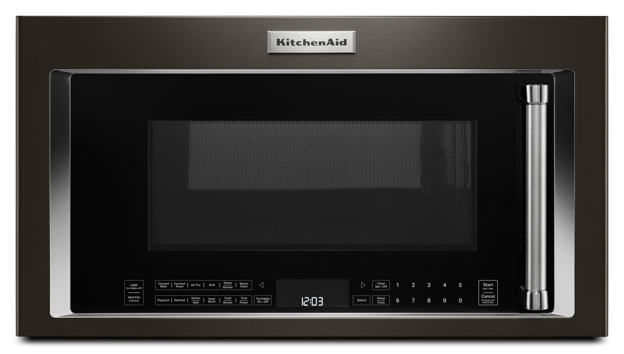 KitchenAid Black Stainless Steel with PrintShield™ Finish Over-the-Range Microwave (1.90 Cu Ft) - YKMHC319LBS