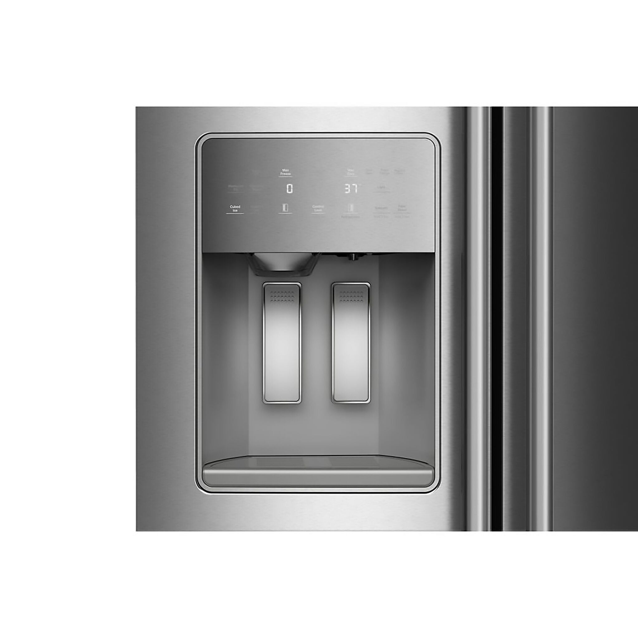 KitchenAid 36" 20.8 Cu. Ft. Printshield Stainless Steel Counter-Depth Side-by-Side Refrigerator - KRSC536RPS