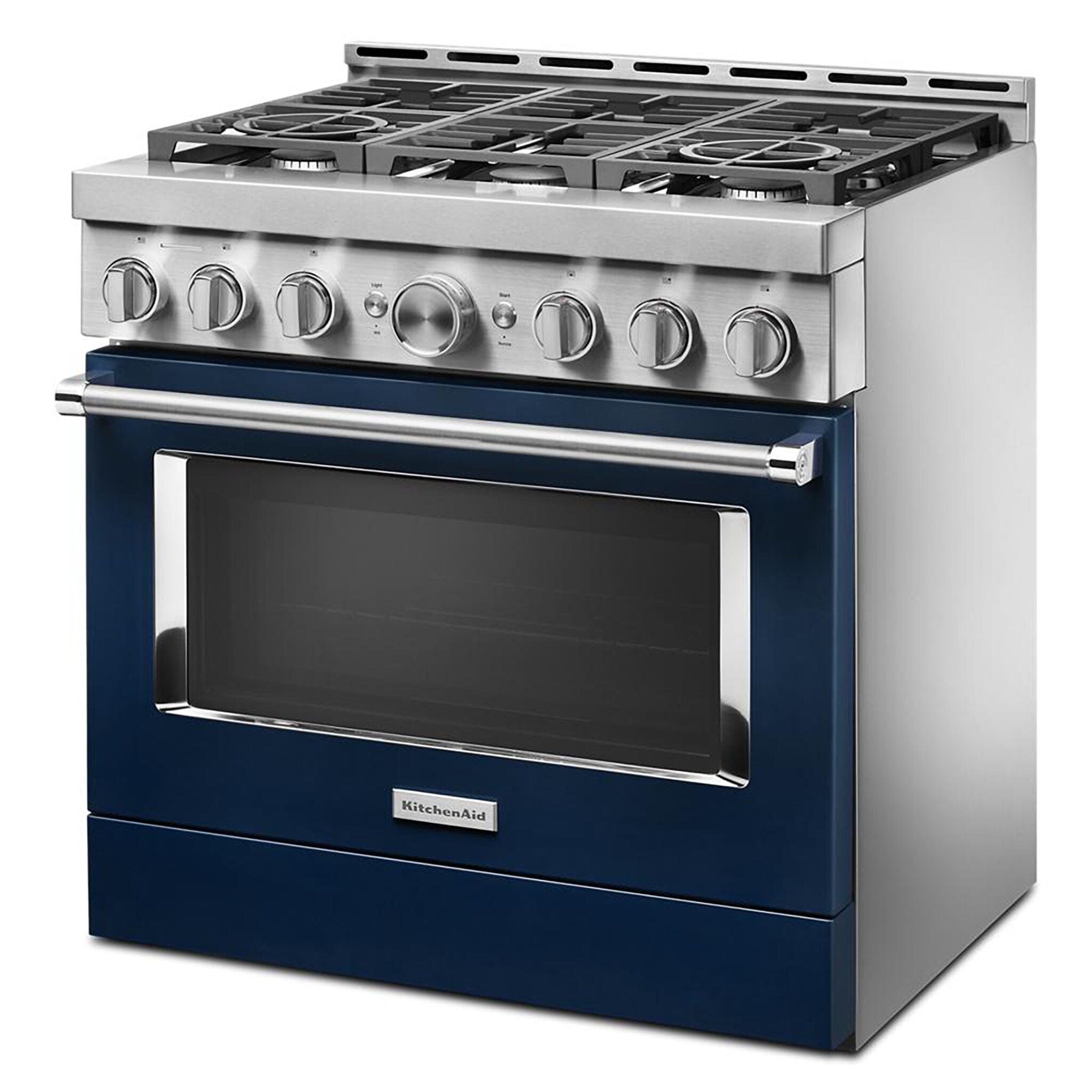 KitchenAid Ink Blue Smart Freestanding Gas Range (5.1 Cu. Ft.) - KFGC506JIB