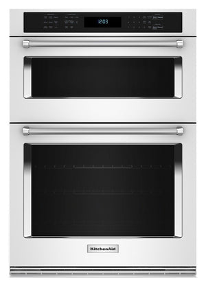 KitchenAid Combiné Four encastré et four à micro-ondes (5,0 pi³ / 1,4 pi³) 30 po blanc KOEC530PWH