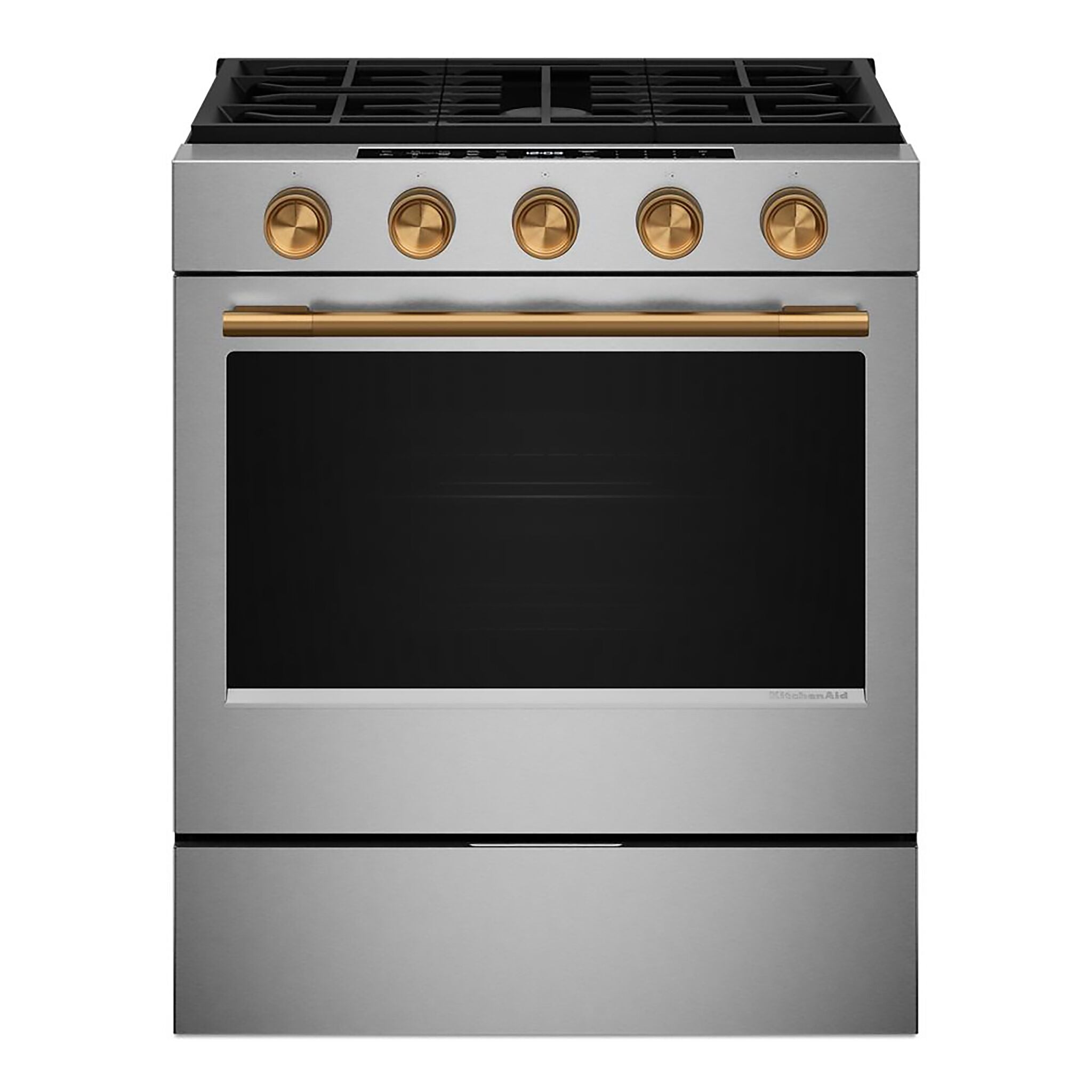 KitchenAid Fingerprint Resistant Stainless Steel Slide-In Gas Convection Range (5 cu.ft.) - KSGS530SPS