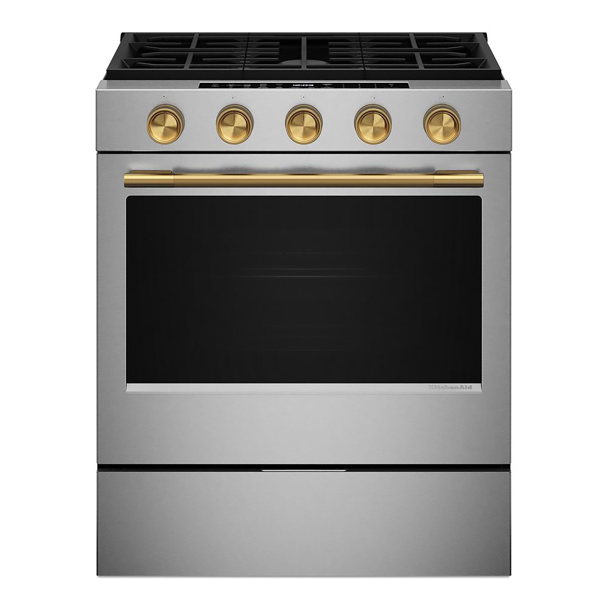 KitchenAid Fingerprint Resistant Stainless Steel Slide-In Gas Convection Range (5 cu.ft.) - KSGS530SPS