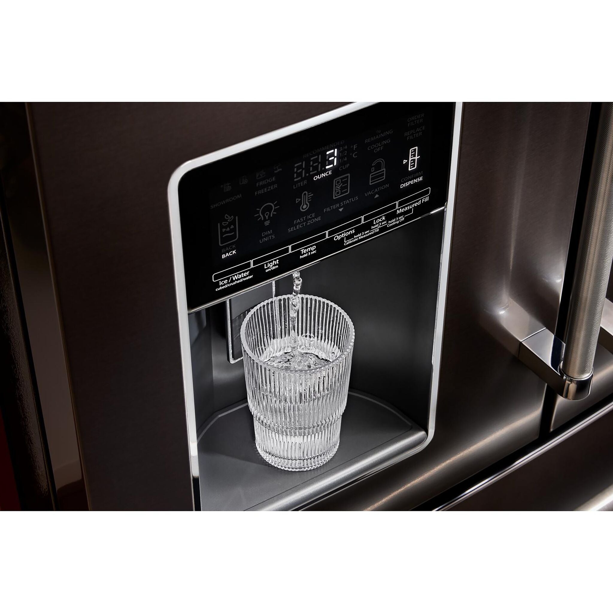 KitchenAid 35.75" 26.2 Cu. Ft. Black Stainless French Door Refrigerator - KRMF536RBS