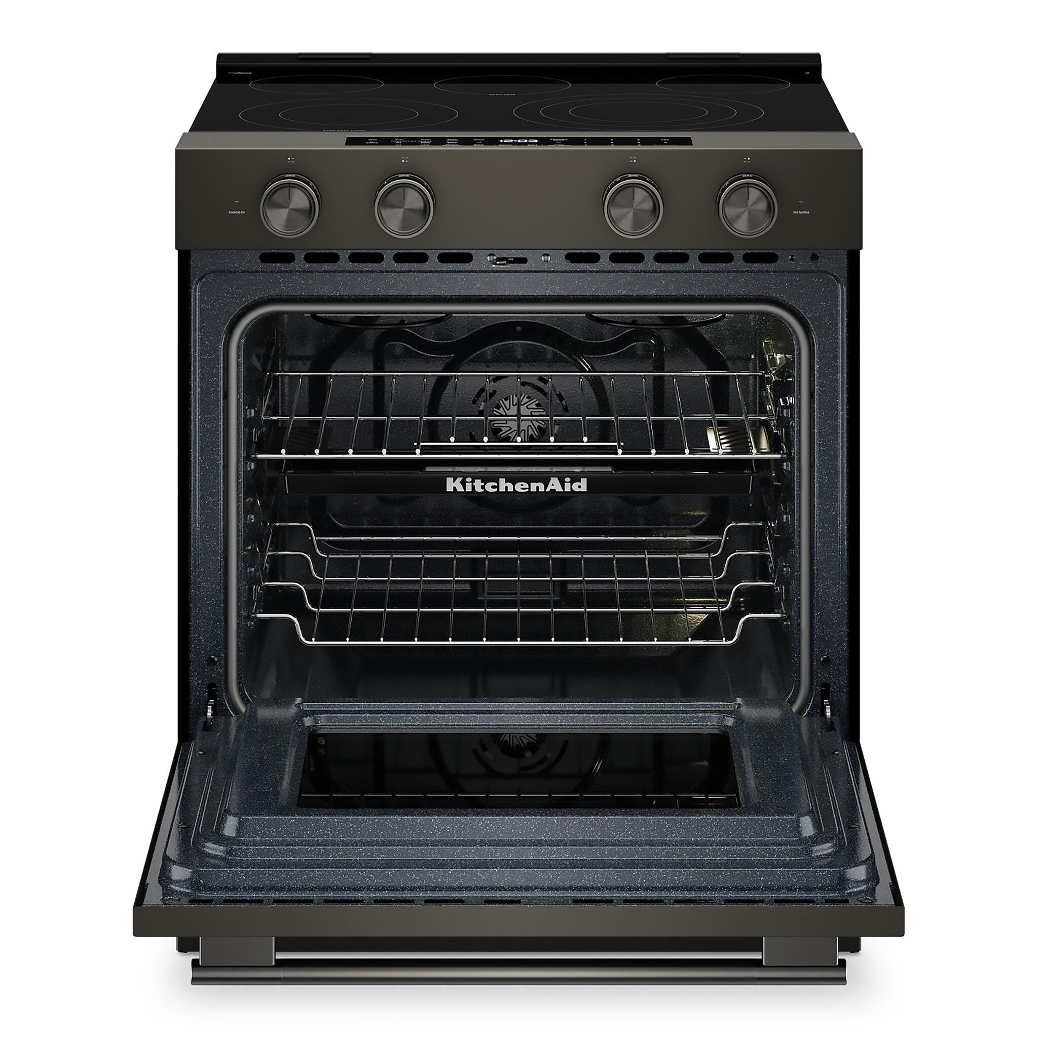KitchenAid Black Ore Slide-In Electric Convection Range (5.3 cu.ft.) - YKSES530SBE