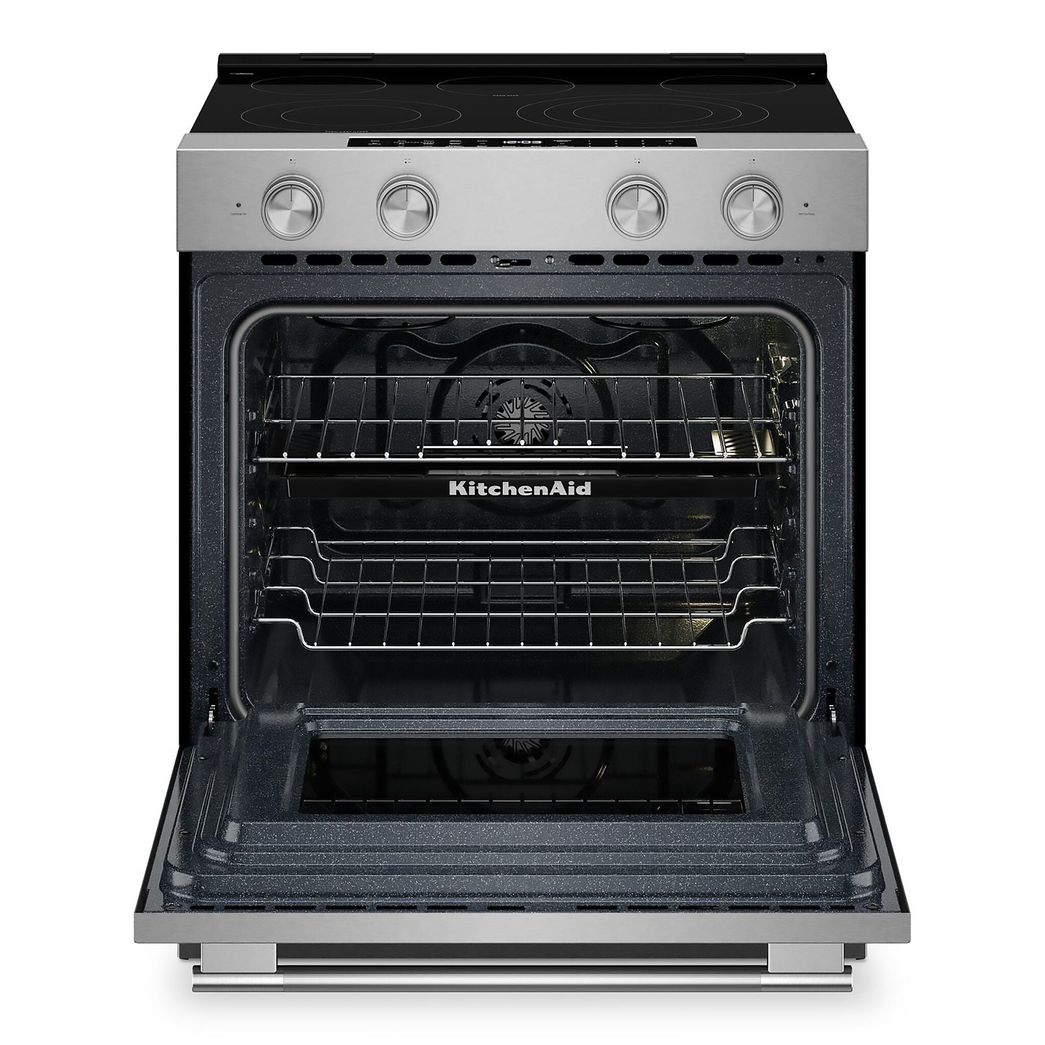 KitchenAid Fingerprint Resistant Stainless Steel Slide-In Electric Convection Range (5.3 cu.ft.) - YKSES530SPS