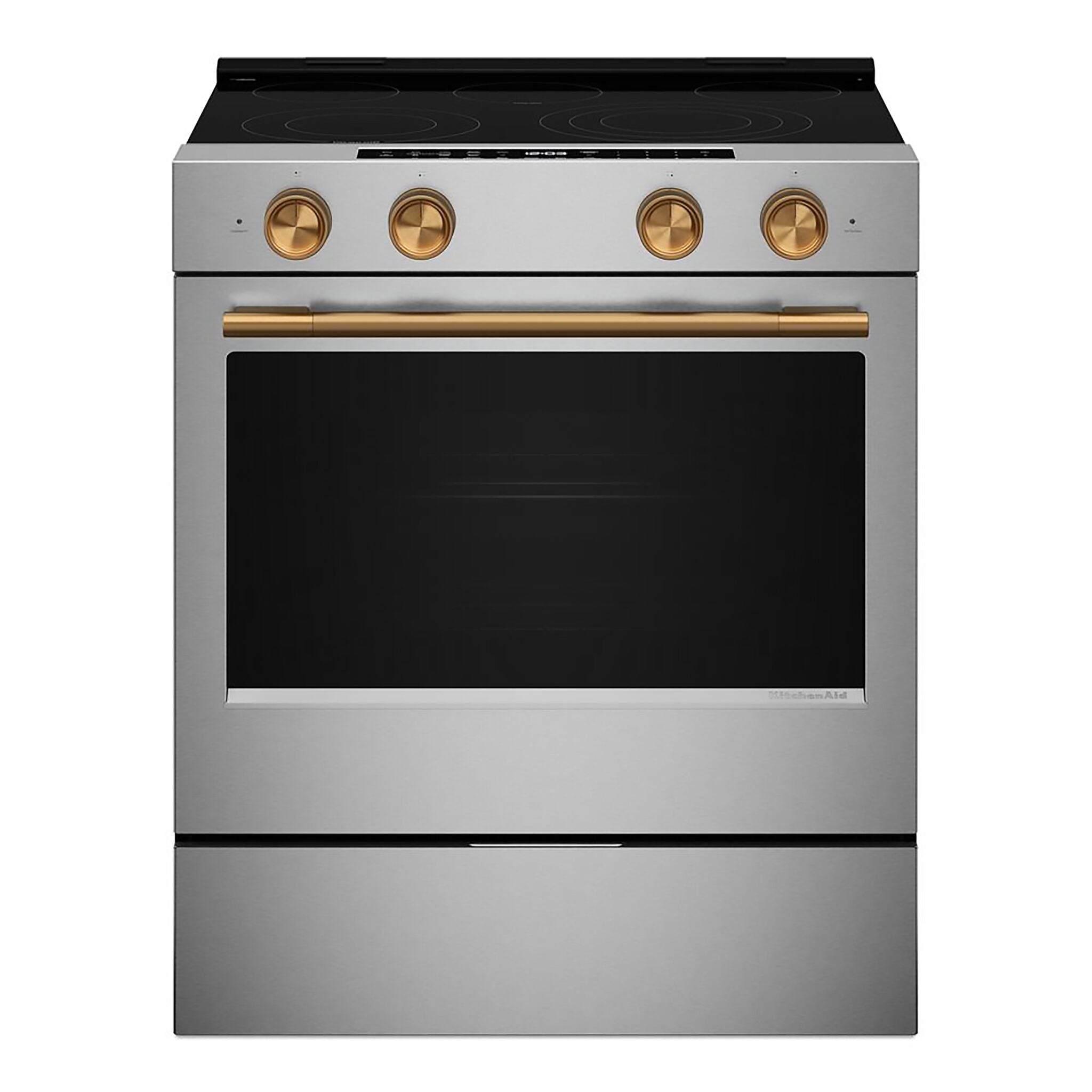 KitchenAid Fingerprint Resistant Stainless Steel Slide-In Electric Convection Range (5.3 cu.ft.) - YKSES530SPS