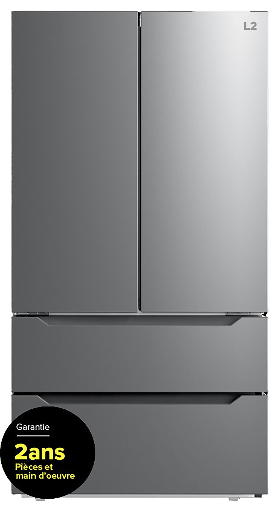 L2 Réfrigérateur 22,48 pi³ de 36 po avec porte à 2 battants à profondeur de comptoir acier inoxydable - LRQ23B4AST--