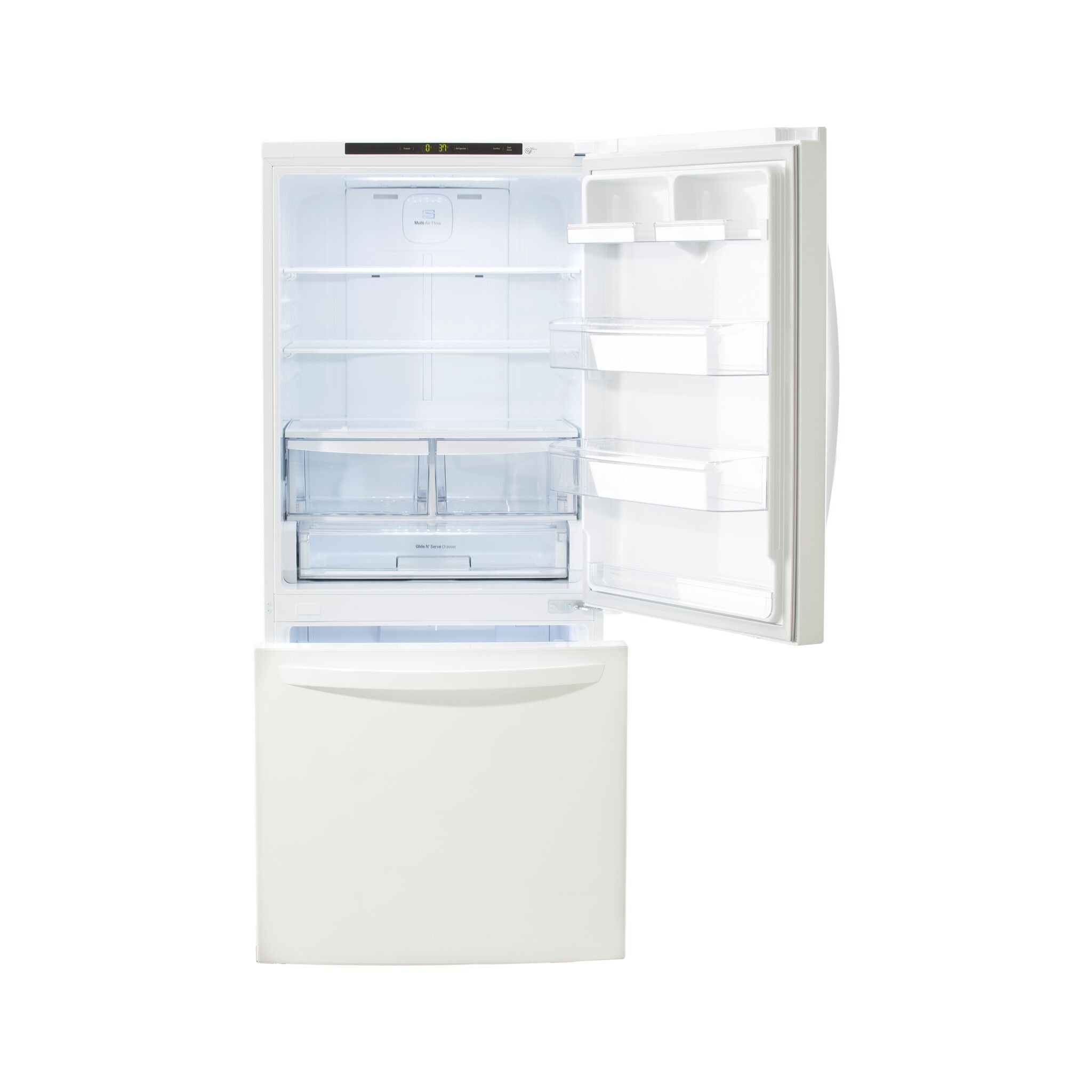LG 30" 22.1 Cu. Ft. White Bottom-Freezer Refrigerator - LRDNS2200W