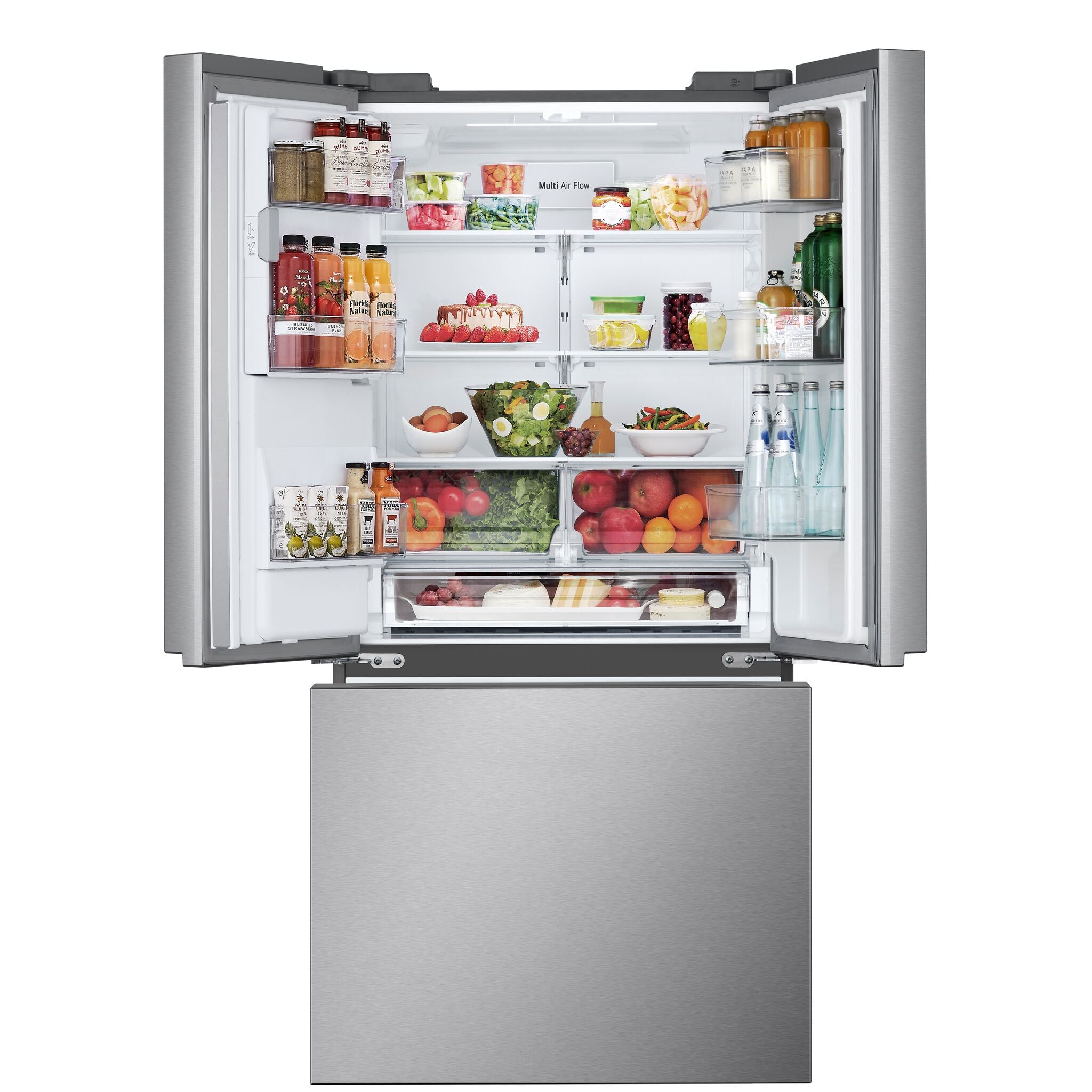 LG 33É 24.5 Cu. Ft. Smudge Resistant Stainless Steel French Door Refrigerator with ThinQ® Technology - LF25S6330S