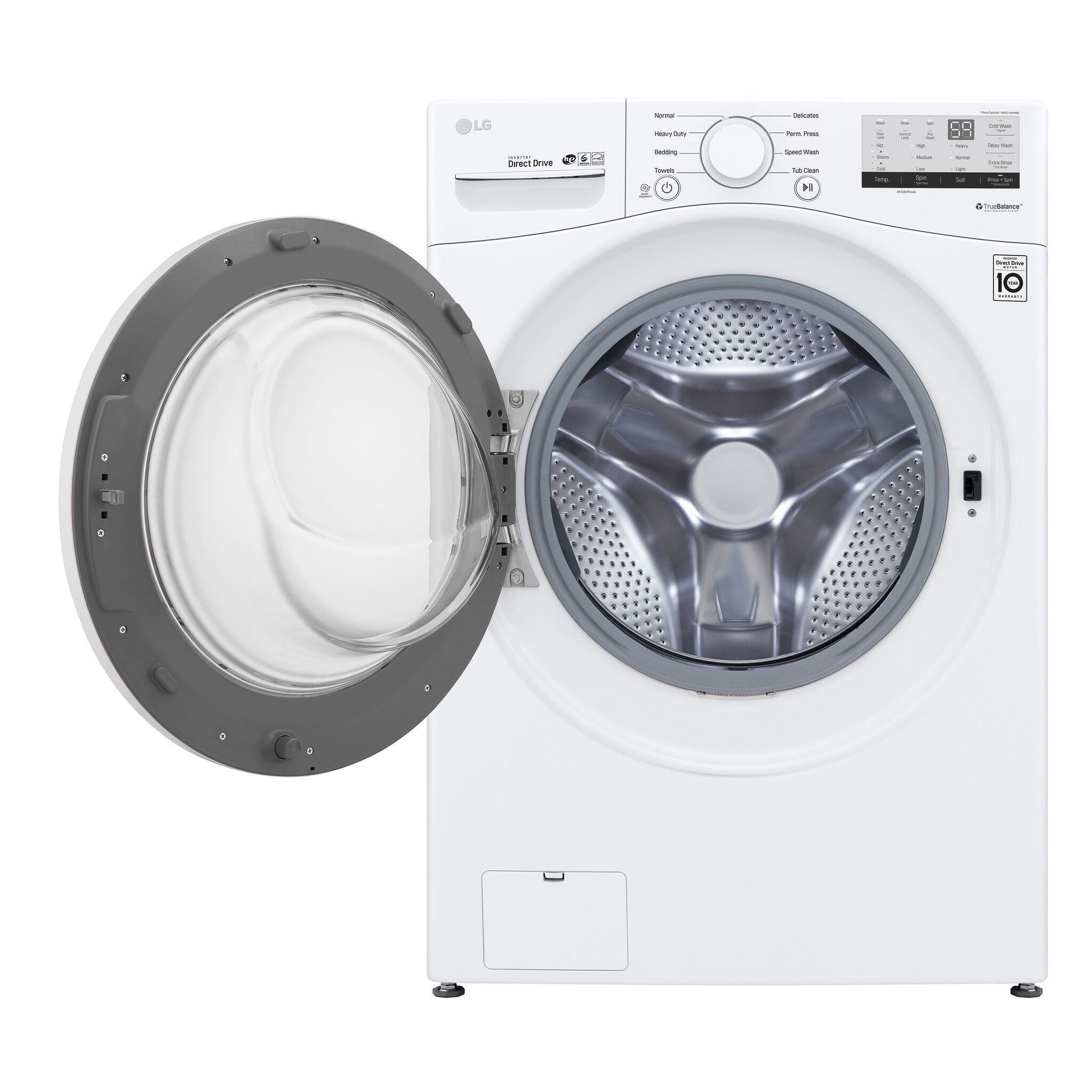 LG White Front Load Washer with 6Motion™ Technology (5.2 Cu.Ft) - WM3400CW