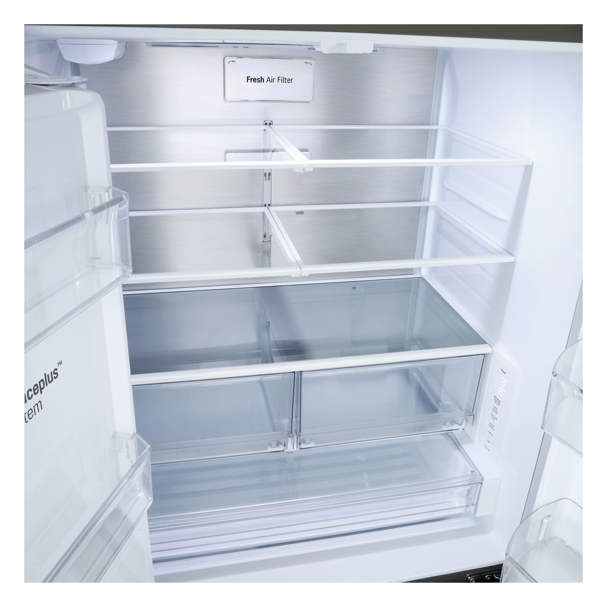 LG 35.75" 24 Cu. Ft. Smudge Resistant Stainless Steel Counter-Depth MAX™ with Zero Clearance™ French Door Refrigerator - LF24Z6530S