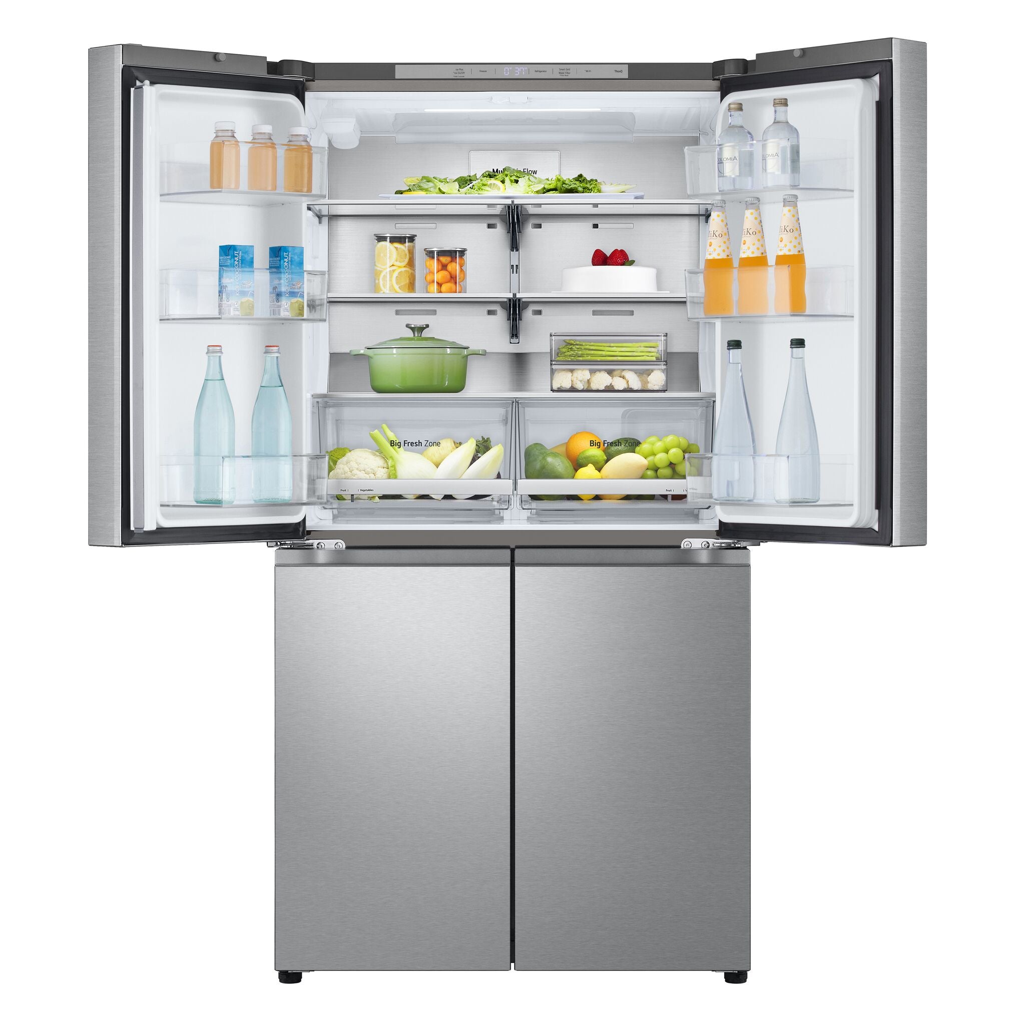 LG 36" 24 Cu. Ft. Smudge Resistant Stainless Steel Counter-Depth 4-Door French Door Refrigerator with Ice Maker - LF24C8200S