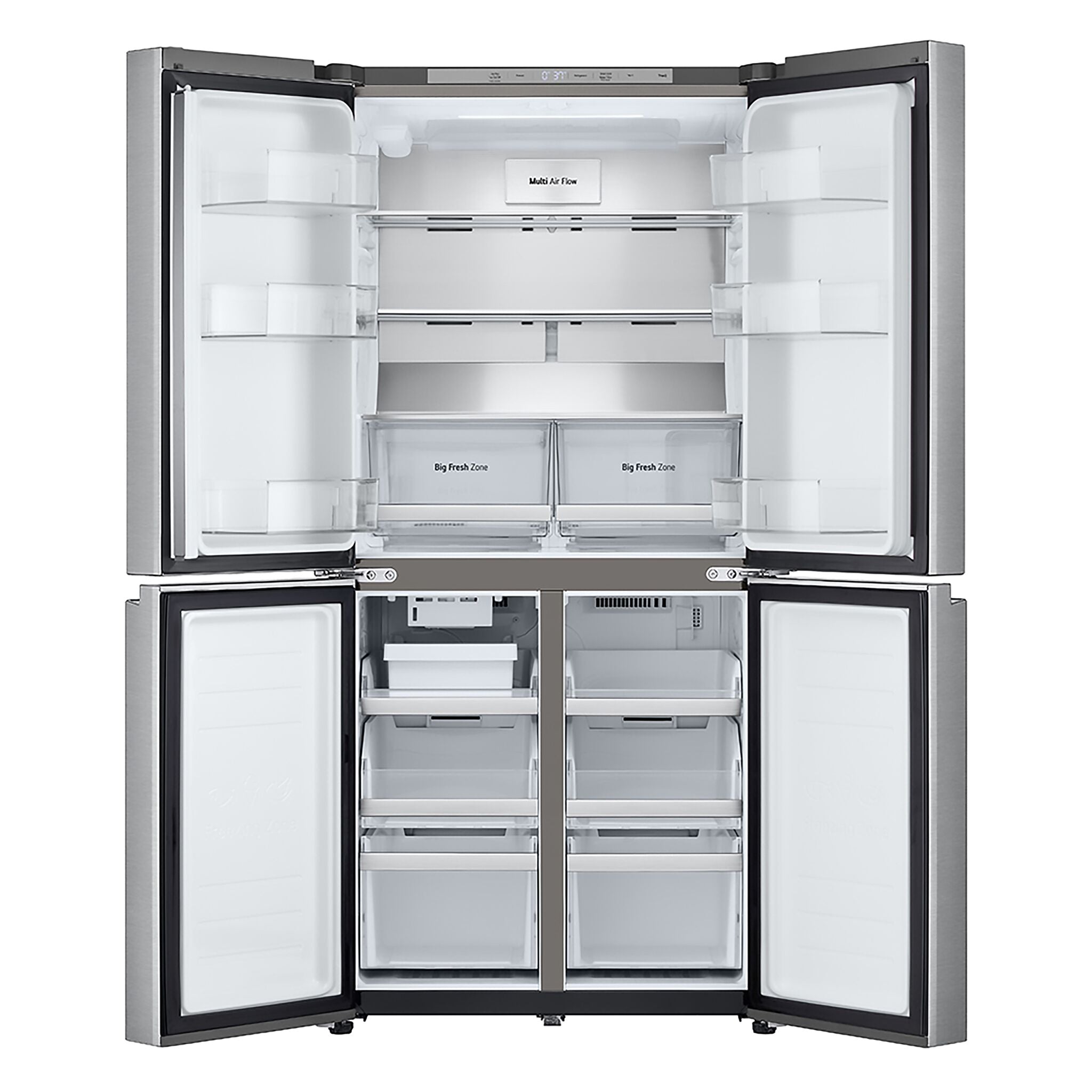 LG 33" 19 Cu. Ft. Smudge Resistant Stainless Steel Counter-Depth 4-Door French Door Refrigerator with Ice Maker - LF19C8200S