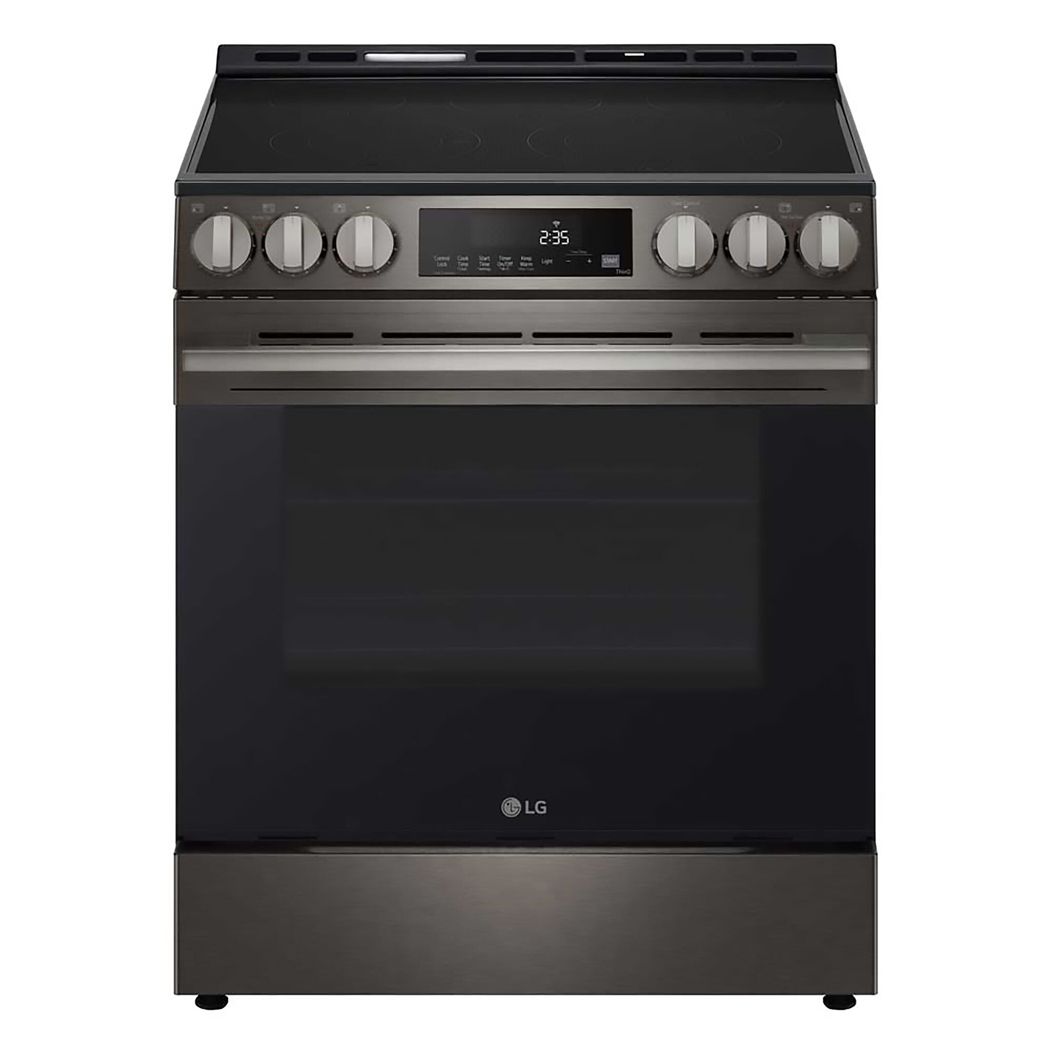 LG Smudge Resistant Black Stainless Steel Smart Electric Slide-In Range with Air Fry (6.3 Cu.Ft) - LSEL6333ZE