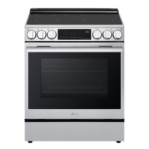 LG Cuisinière à induction 6,3 pi³ encastrable avec Air sous vide et friture à air acier inoxydable résistant aux taches LSIL6336XE