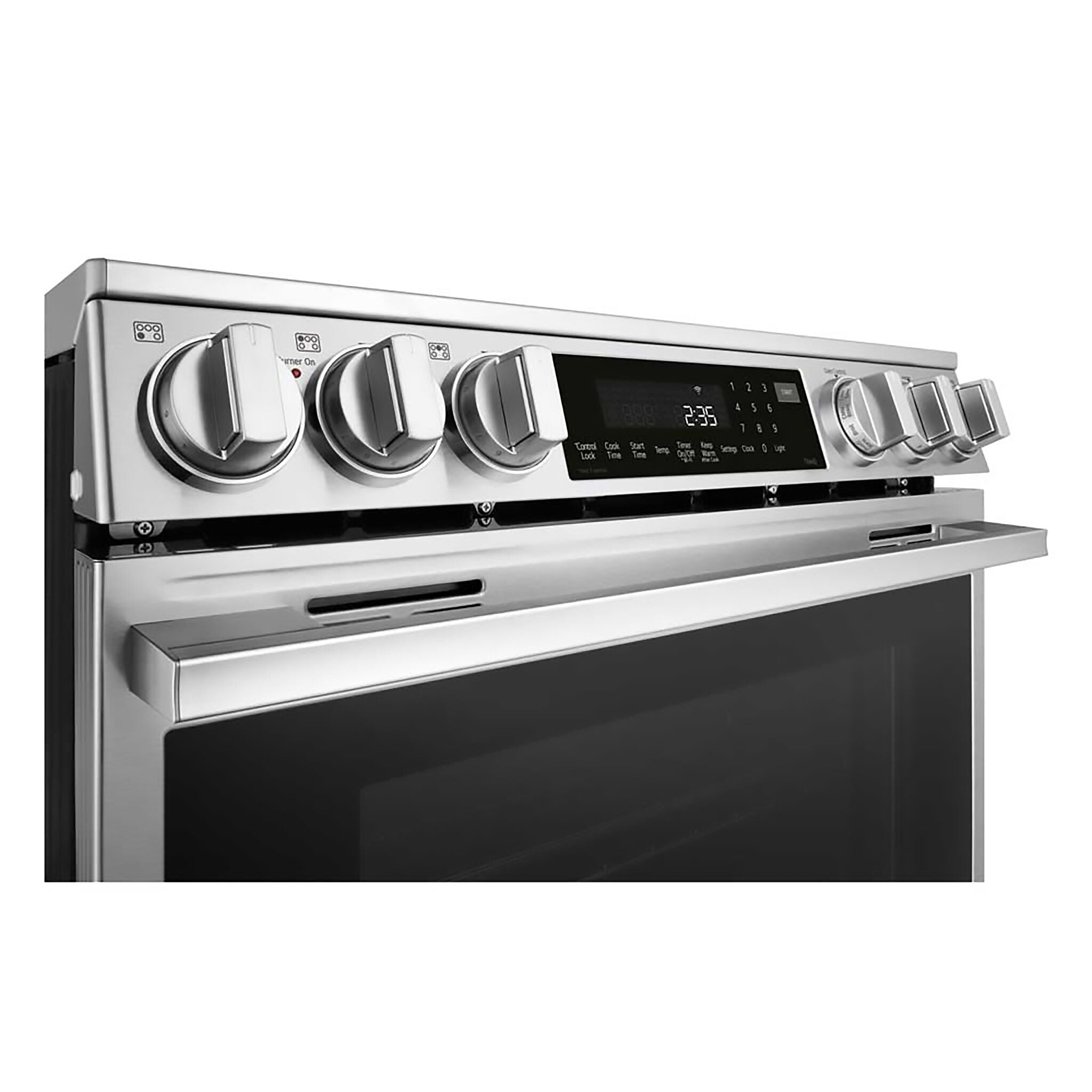 LG Smudge Resistant Stainless Steel Smart Electric Slide-In Range with Air Sous Vide (6.3 Cu.Ft) - LSEL6337XE