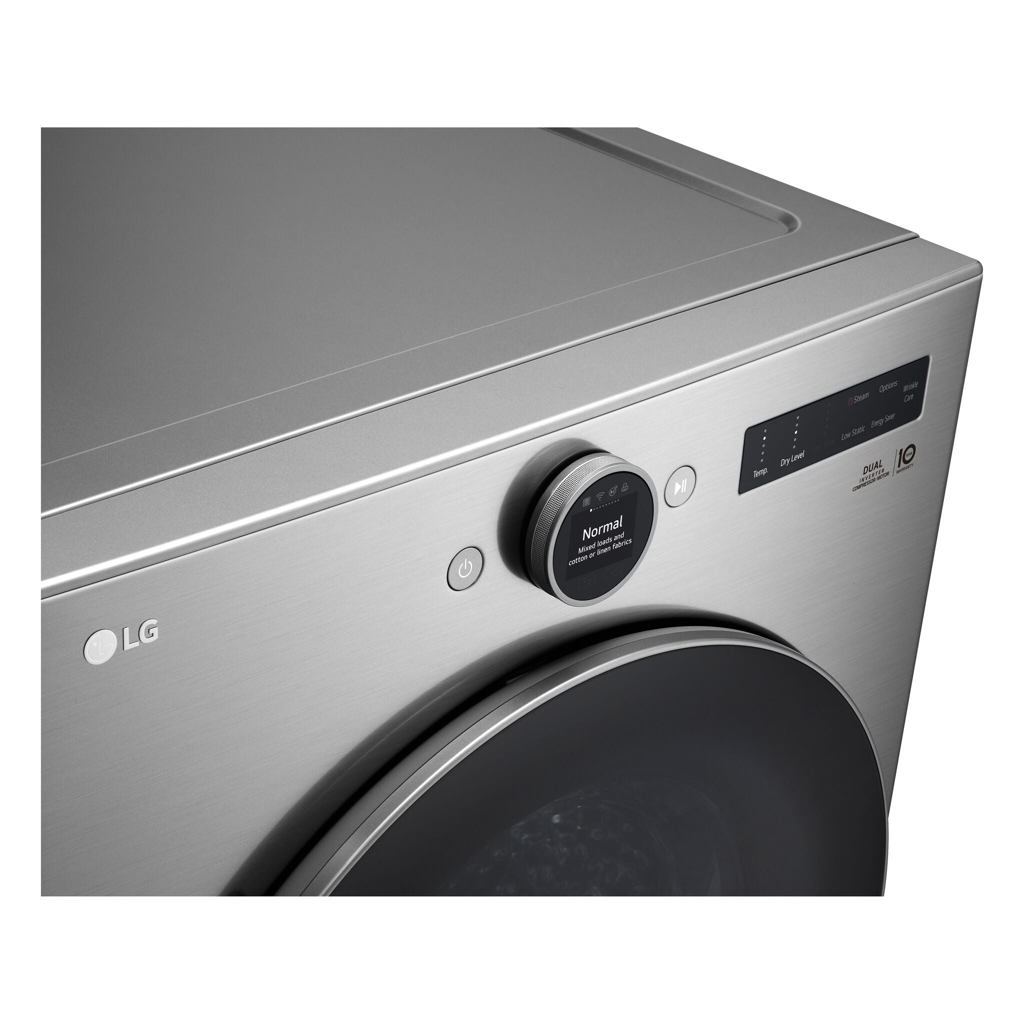 LG Graphite Steel Smart Front Load Dryer with Dual Inverter HeatPump™ Technology (7.8 Cu.ft) - DLHC5502V