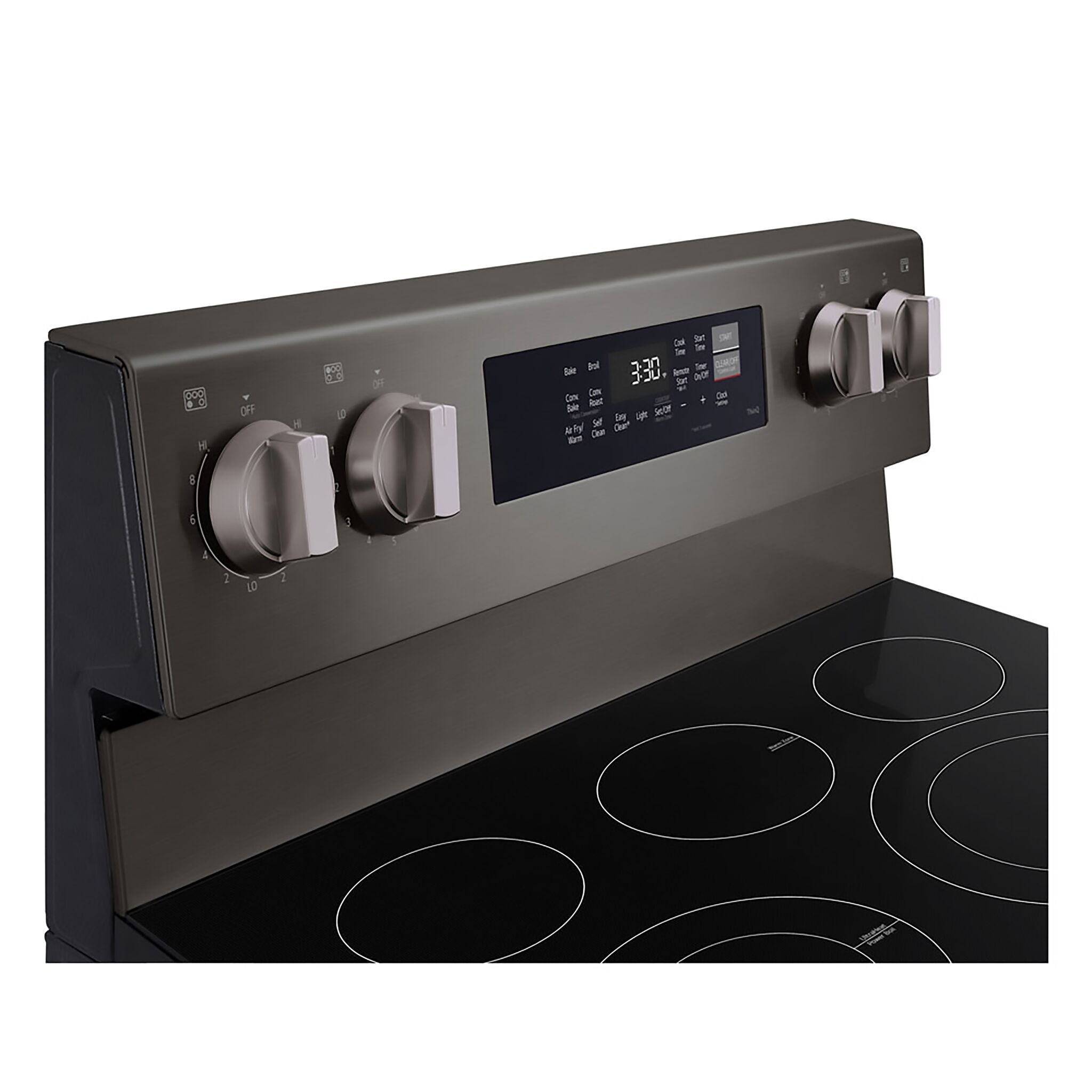 LG Black Stainless Steel Smart Electric Freestanding Range with Air Fry (6.3 Cu.Ft) - LREN6323ZE