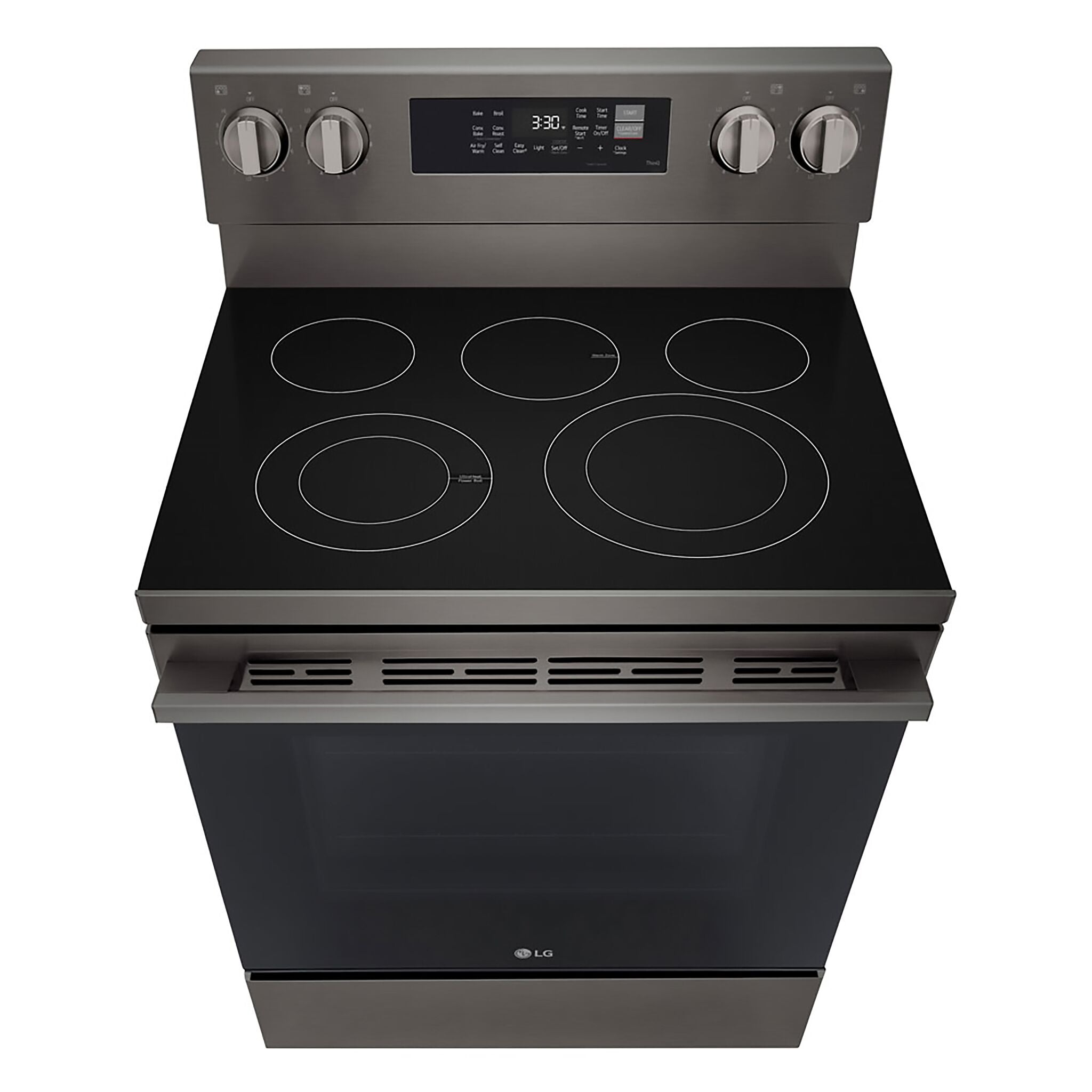 LG Black Stainless Steel Smart Electric Freestanding Range with Air Fry (6.3 Cu.Ft) - LREN6323ZE