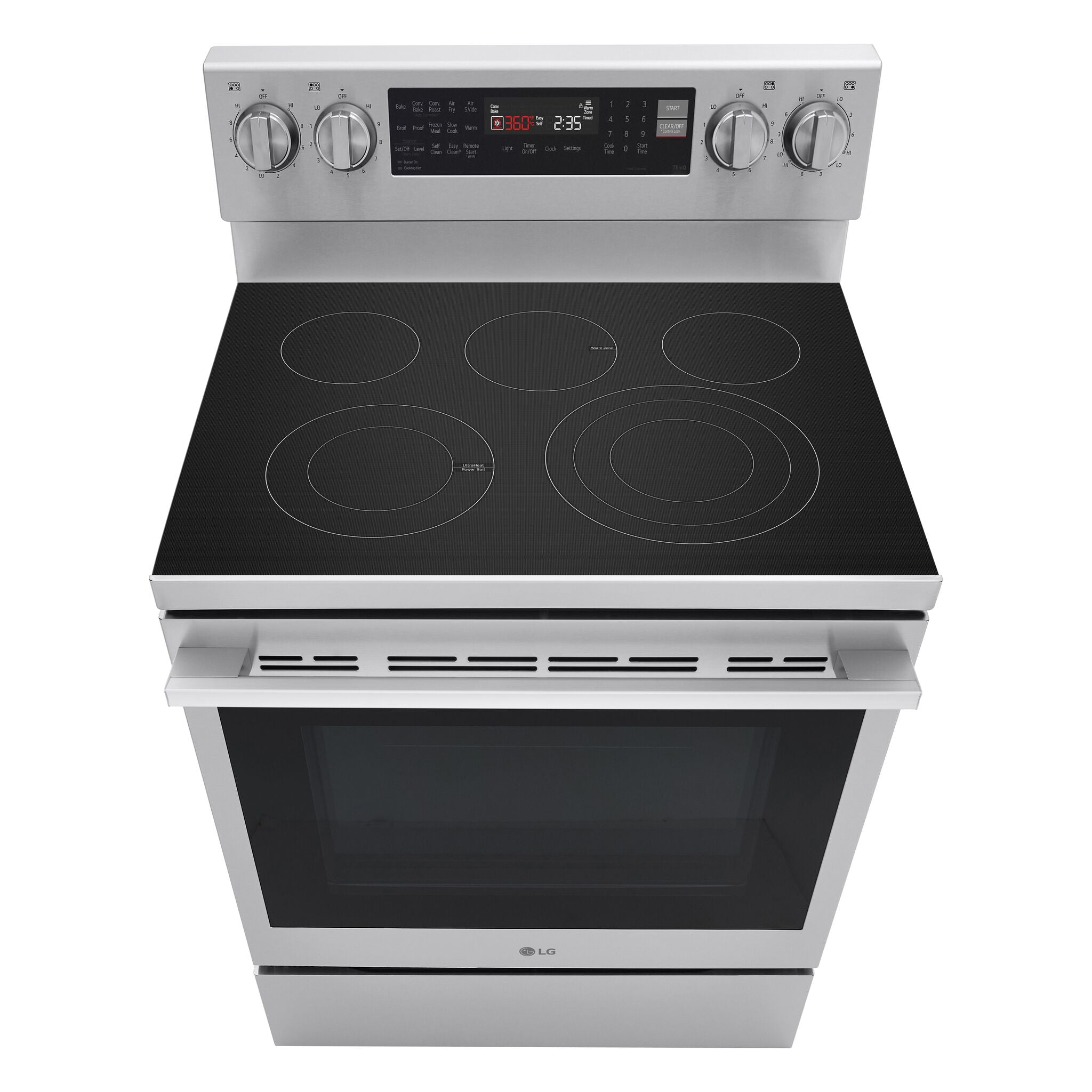 LG Smudge Resistant Stainless Steel Smart Electric Freestanding Range with Air Sous Vide (6.3 Cu.Ft) - LREN6325XE