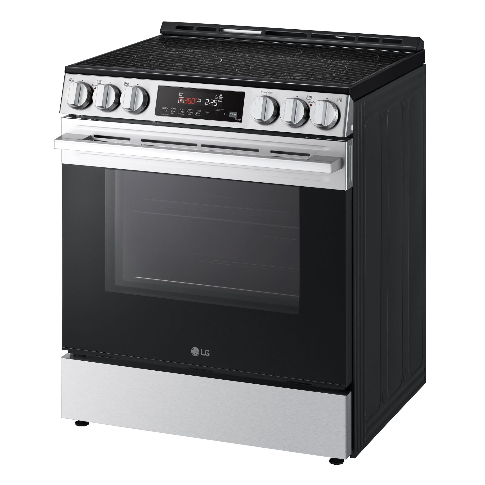 LG Smudge Resistant Stainless Steel Smart Electric Slide-In Range with Air Fry (6.3 Cu.Ft) - LSEL6333XE
