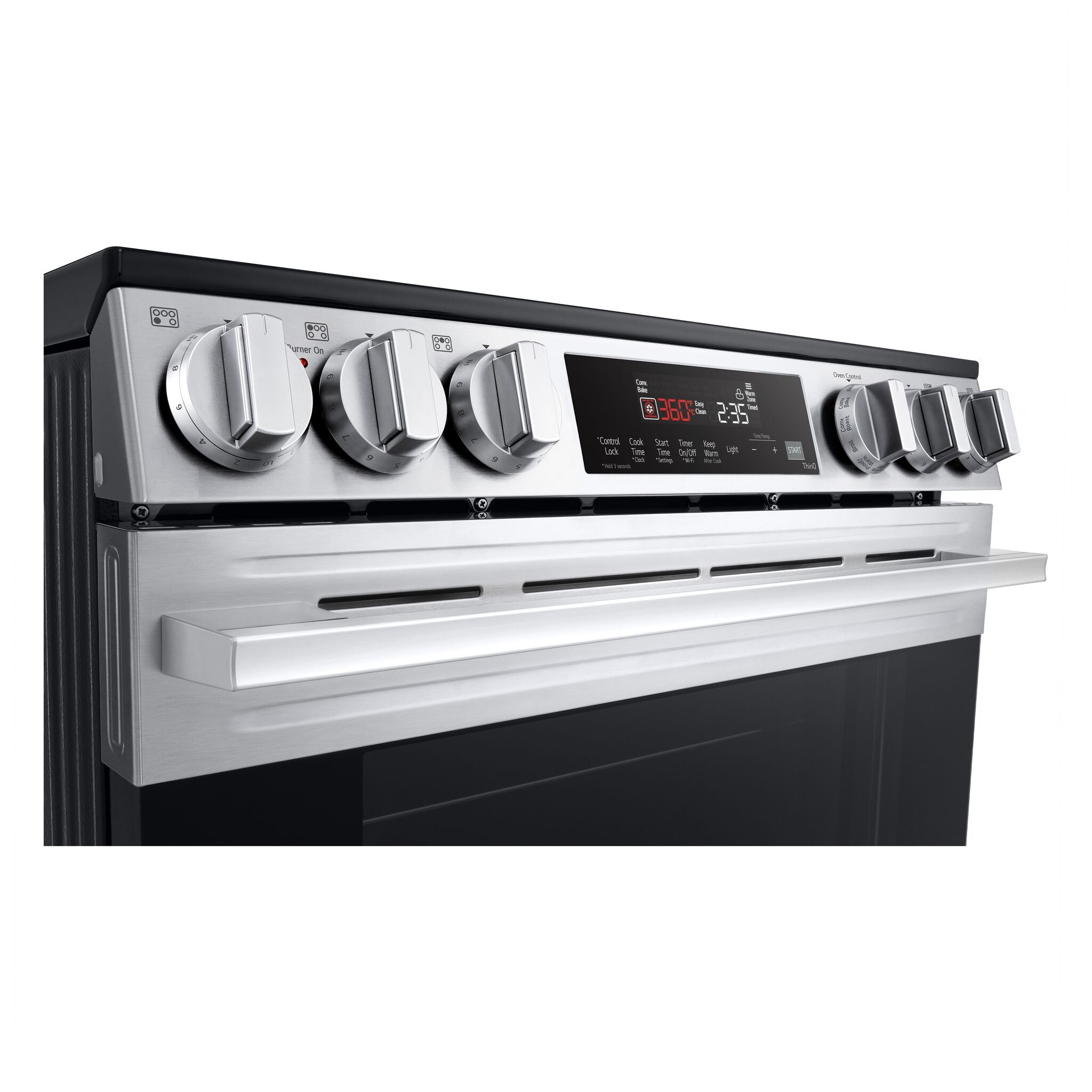 LG Smudge Resistant Stainless Steel Smart Electric Slide-In Range with Air Fry (6.3 Cu.Ft) - LSEL6333XE