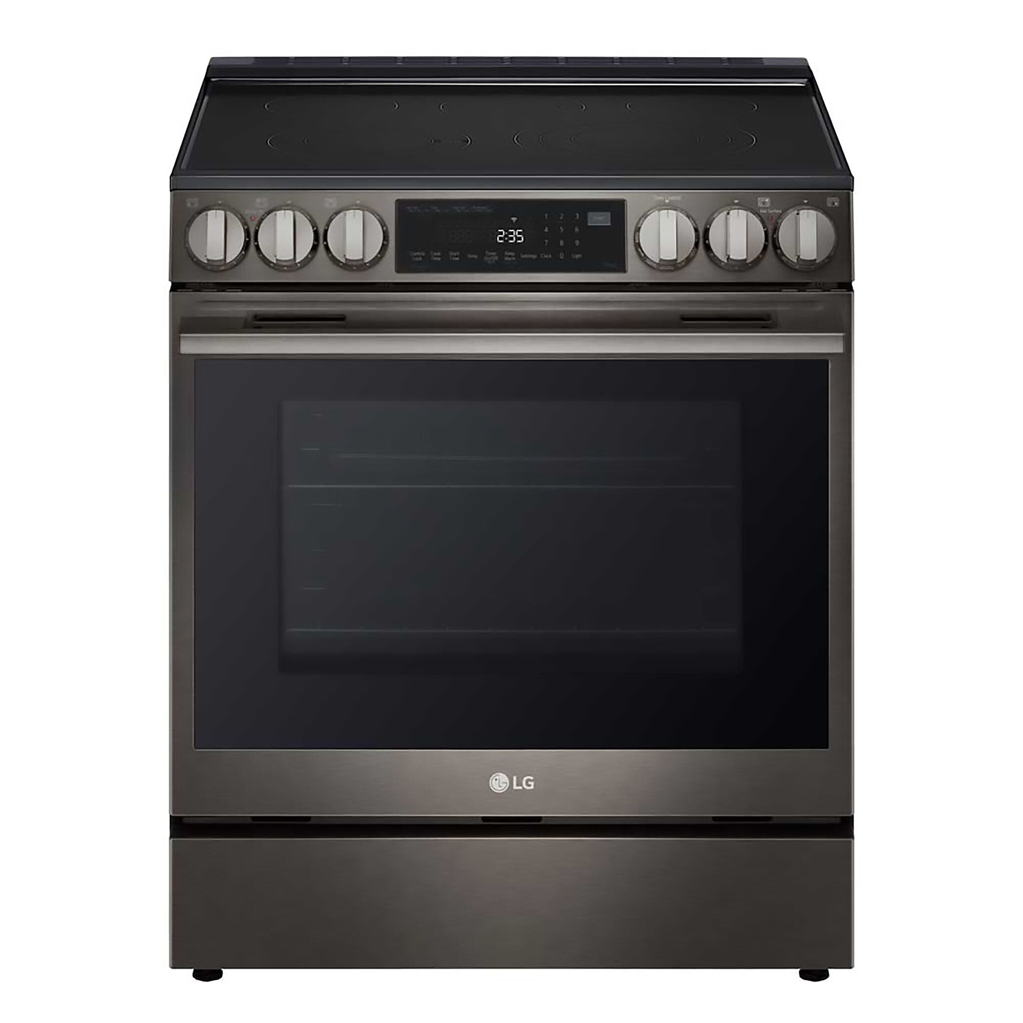 LG Smudge Resistant Black Stainless Steel Smart Electric Slide-In Range with Air Sous Vide (6.3 Cu.Ft) - LSEL6335ZE