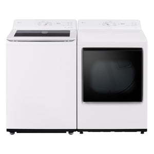LG Laveuse intelligente à chargement par le haut 5,6 pi³ très grande capacité et sécheuse électrique 7,3 pi³ avec capteur IA blanc WT8205CW/DLE8200W