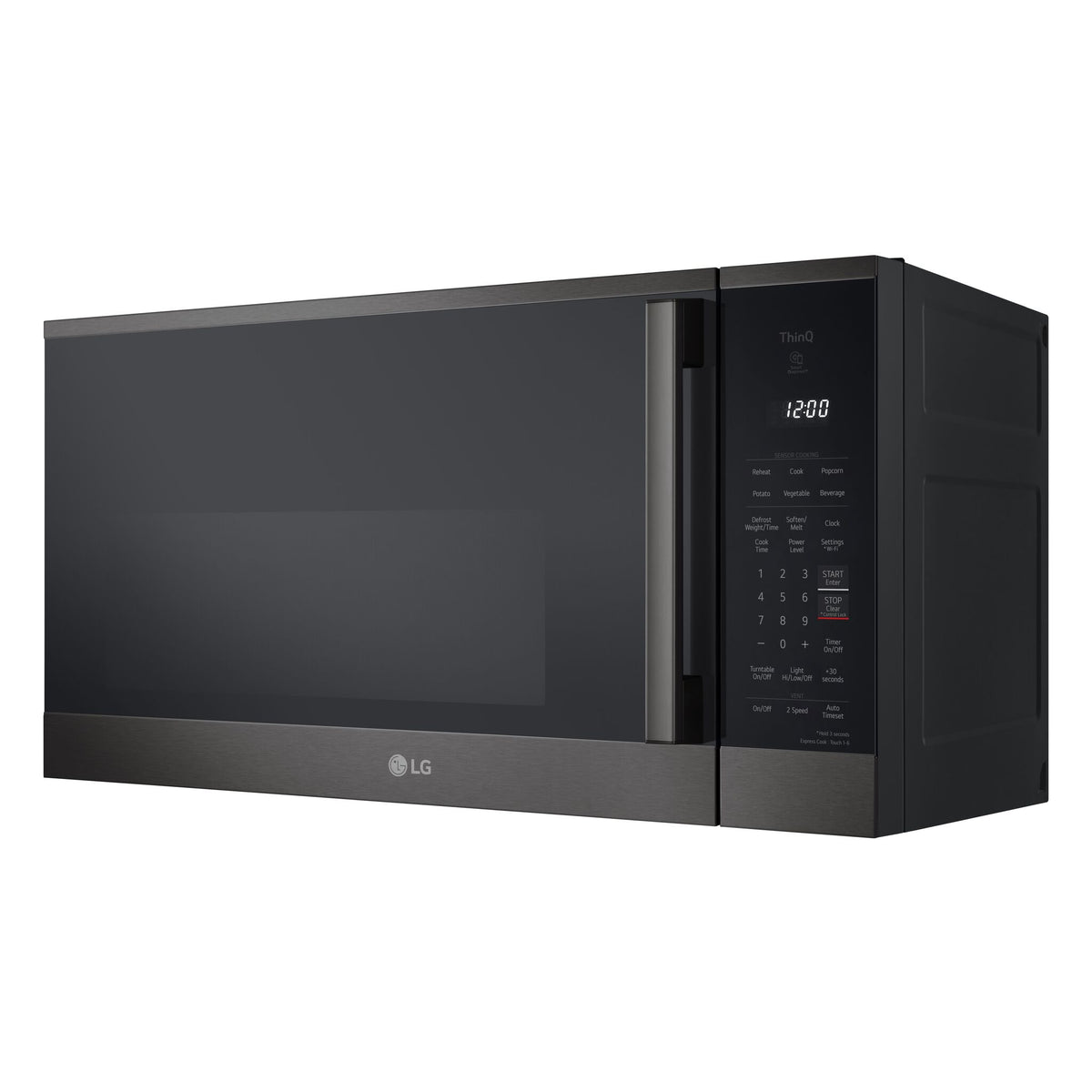 LG Black Stainless Steel Smart 30" Over-The-Range Microwave Oven (1.8 cu. ft.) - MVEM1825Z
