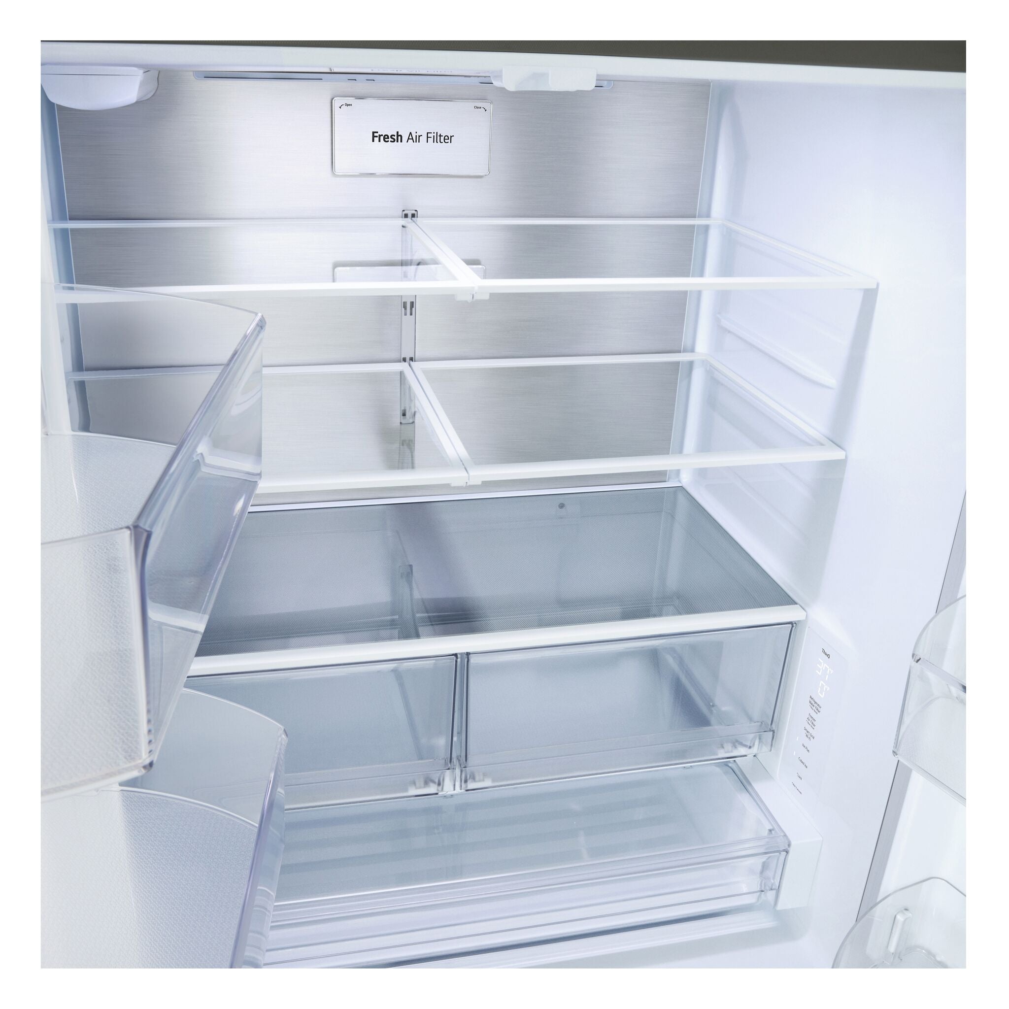 LG 36" 25.1 Cu. Ft. Smudge-Resistant Stainless Steel Counter-Depth MAX 3-Door French Door Refrigerator with Internal Water Dispenser and Ice Maker - LF25BZH42S