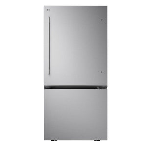LG Réfrigérateur intelligent 25,5 pi³ de 33po avec congélateur au bas et machine à glaçons acier inoxydable résistant aux taches – LB26H2200S