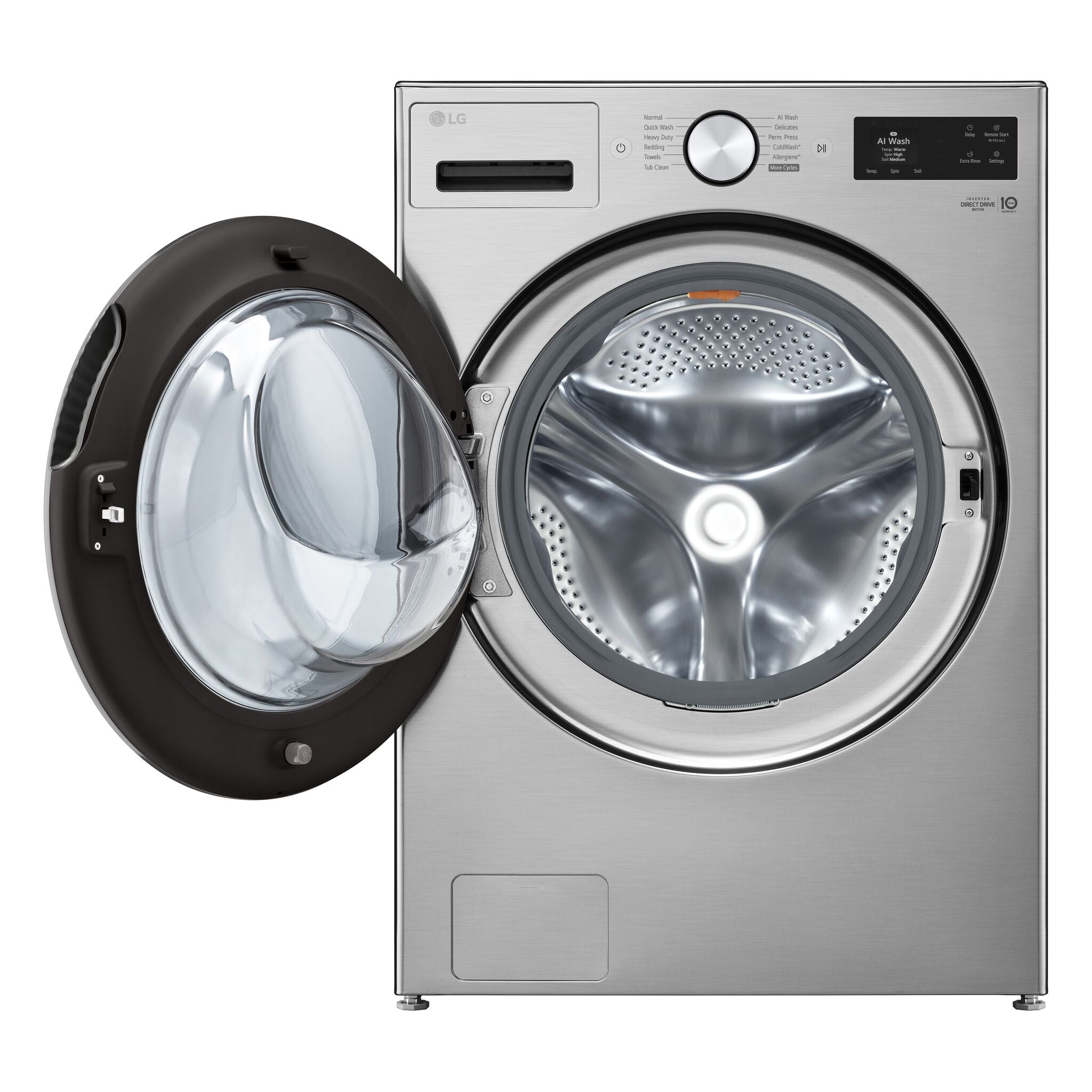LG Graphite Steel Smart Washer with AI DD, TurboWash 360 and Allergiene Cycle (5.8 cu. ft.) - WM5800HVA