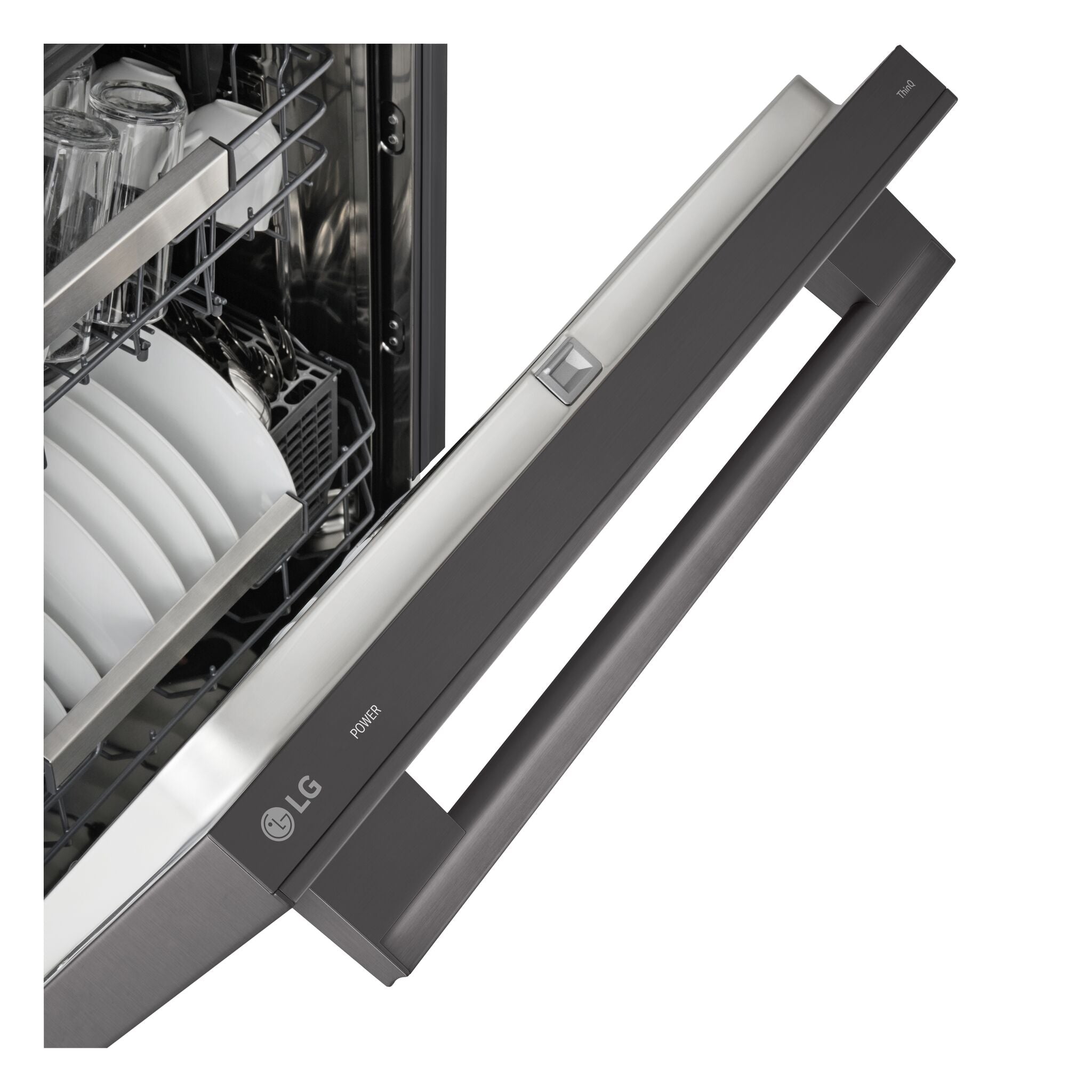 LG Black Stainless Steel 24" Top Control Dishwasher with TrueSteam® - LDNTH753D