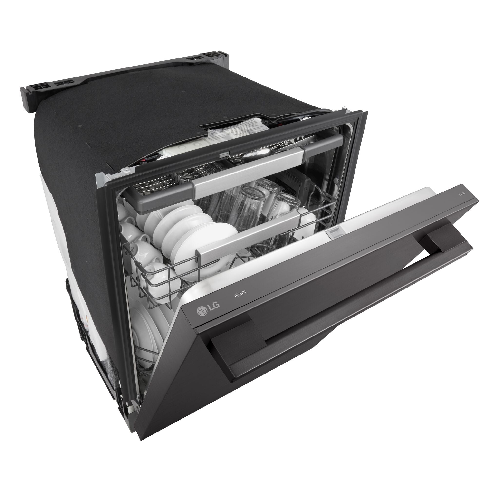 LG Black Stainless Steel 24" Top Control Dishwasher with TrueSteam® - LDNTH753D