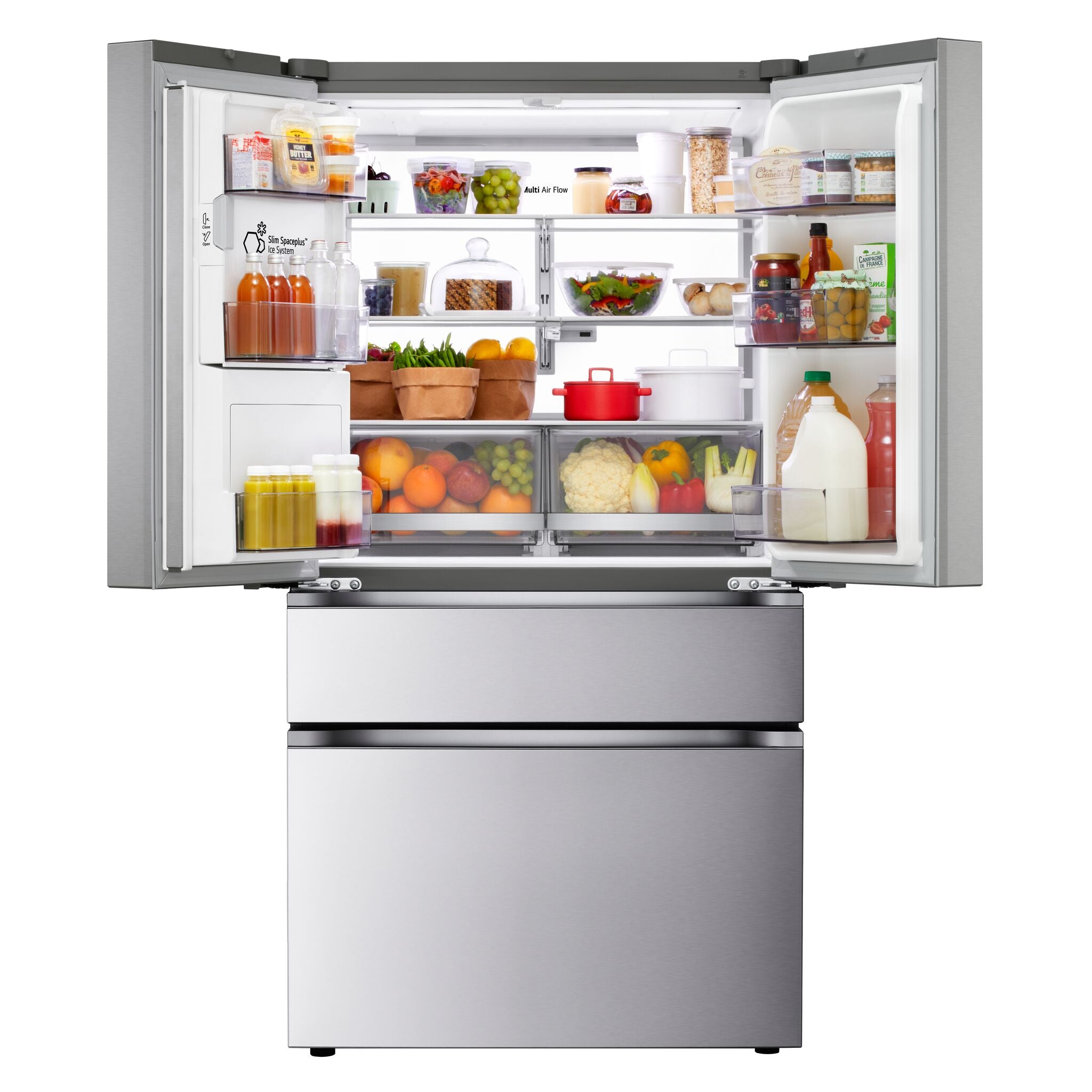 LG 36" 28.6 Cu. Ft. Smudge-Resistant Stainless Steel French Door Refrigerator with Craft Ice and Full-Convert Drawer - LF29S9730S