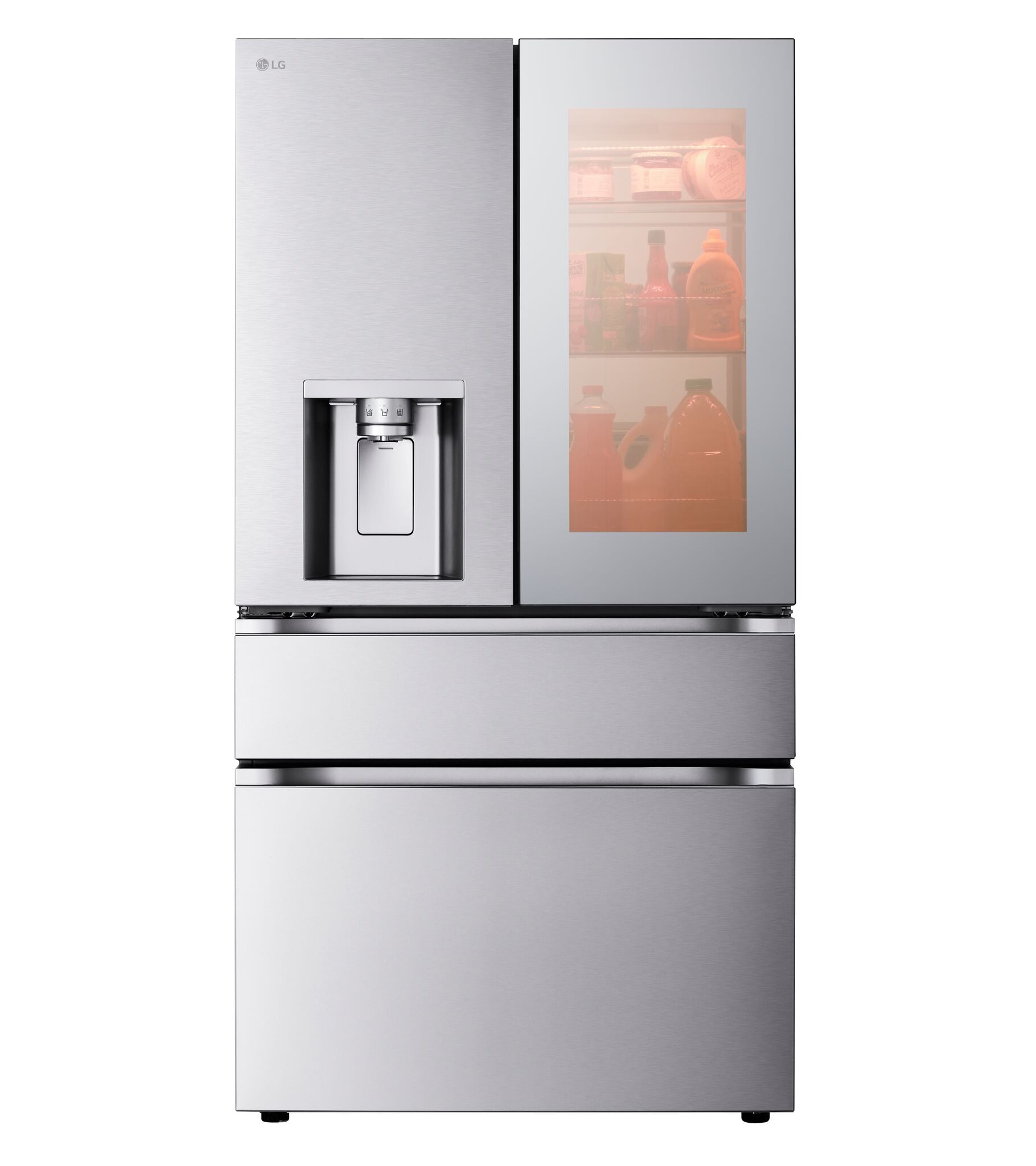 LG 36" 28.6 Cu. Ft. Smudge-Resistant Stainless Steel French Door Refrigerator with InstaView, MyColour Window, and Craft Ice - LF29S9775S