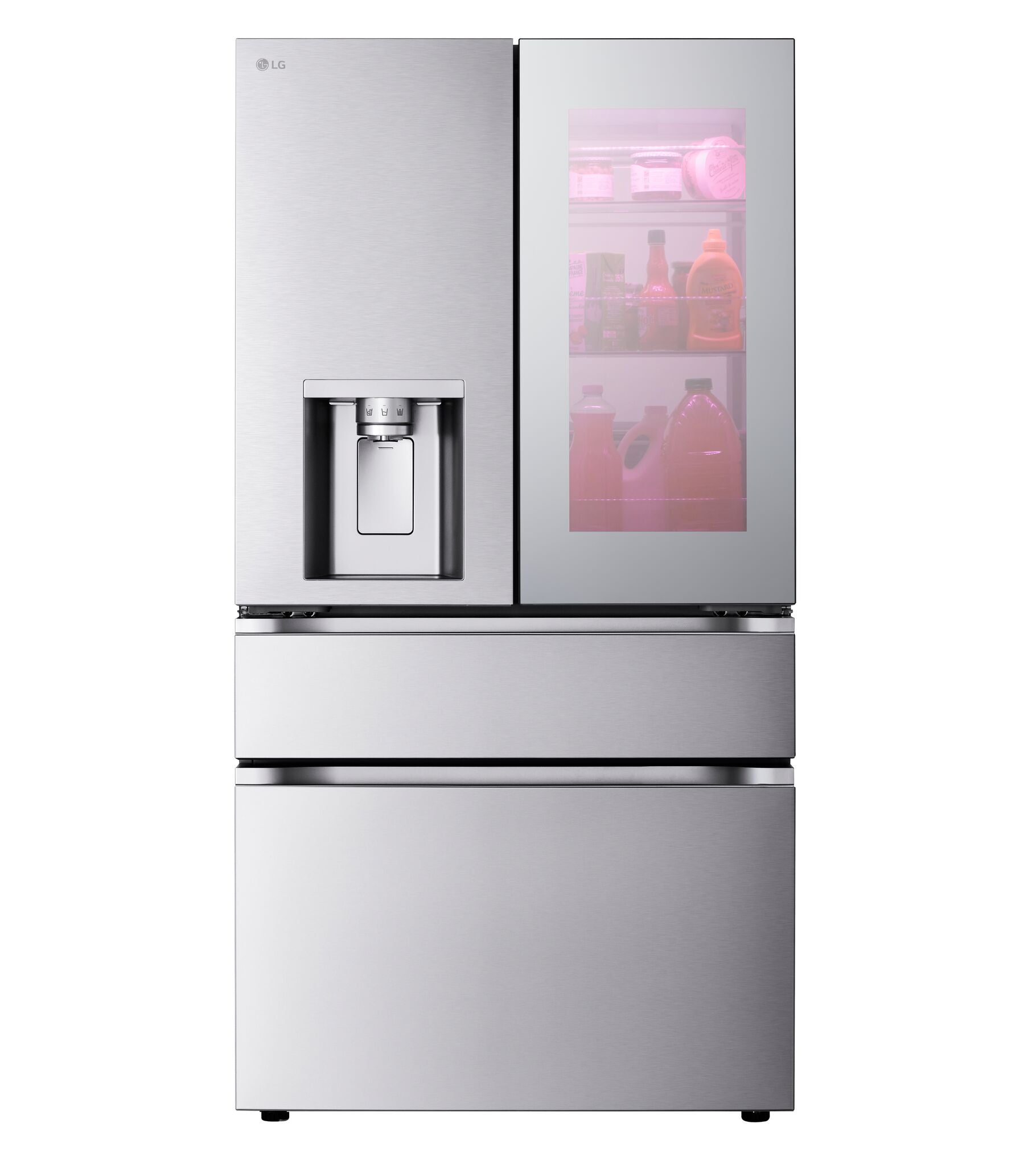 LG 36" 28.6 Cu. Ft. Smudge-Resistant Stainless Steel French Door Refrigerator with InstaView, MyColour Window, and Craft Ice - LF29S9775S