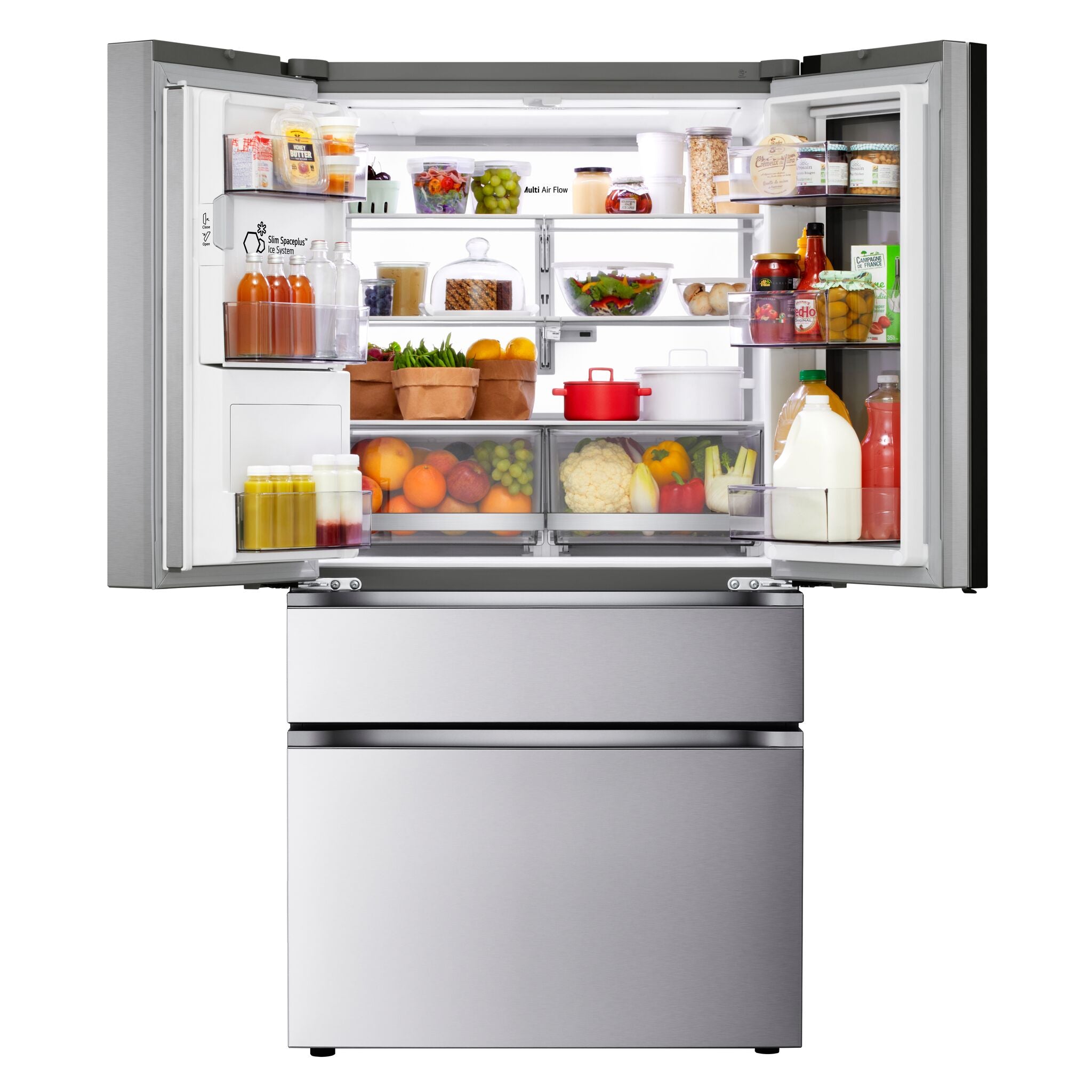 LG 36" 28.6 Cu. Ft. Smudge-Resistant Stainless Steel French Door Refrigerator with InstaView, MyColour Window, and Craft Ice - LF29S9775S