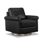 Laguna Leather Swivel Chair - Black
