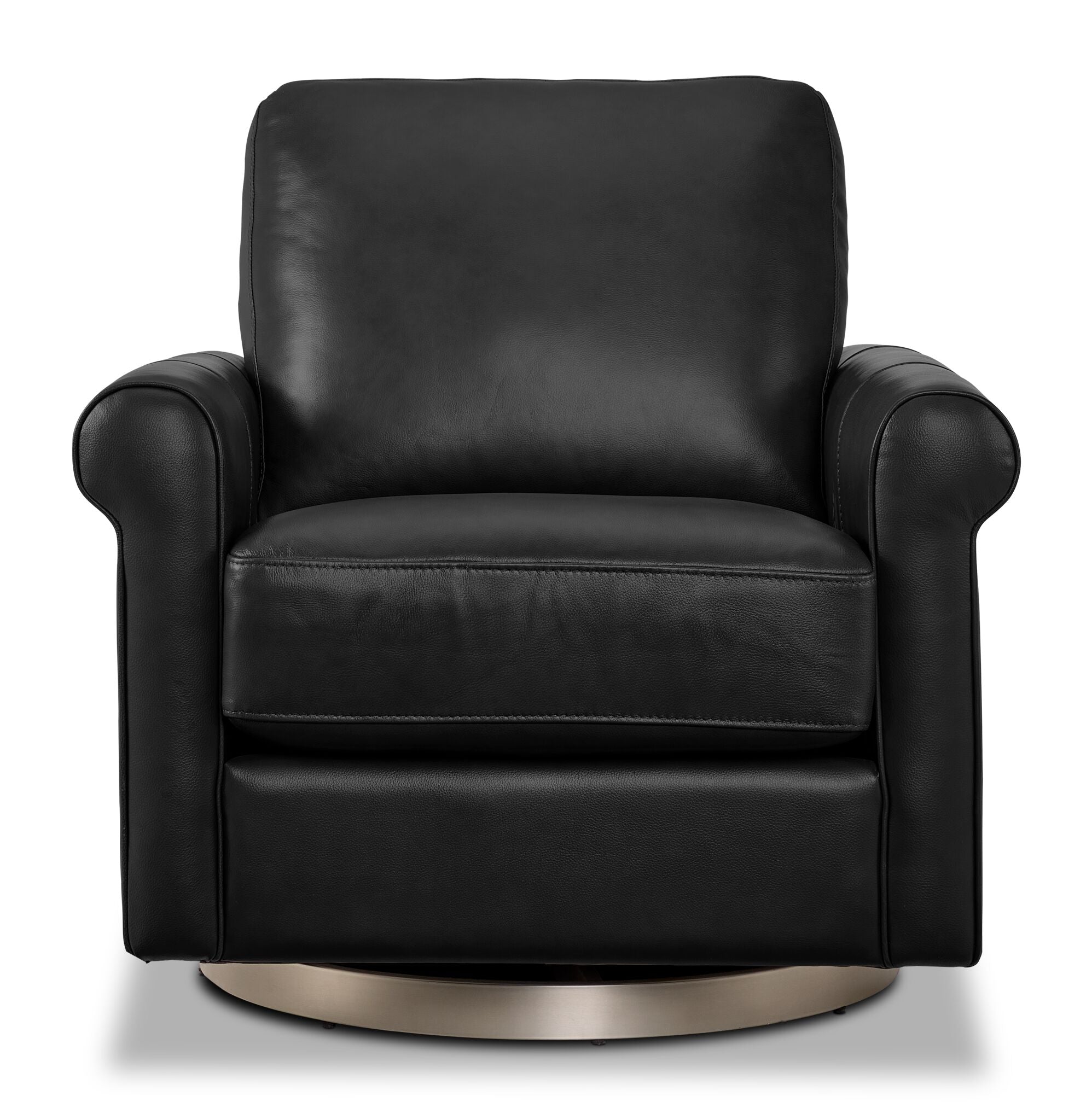 Laguna Leather Swivel Chair - Black