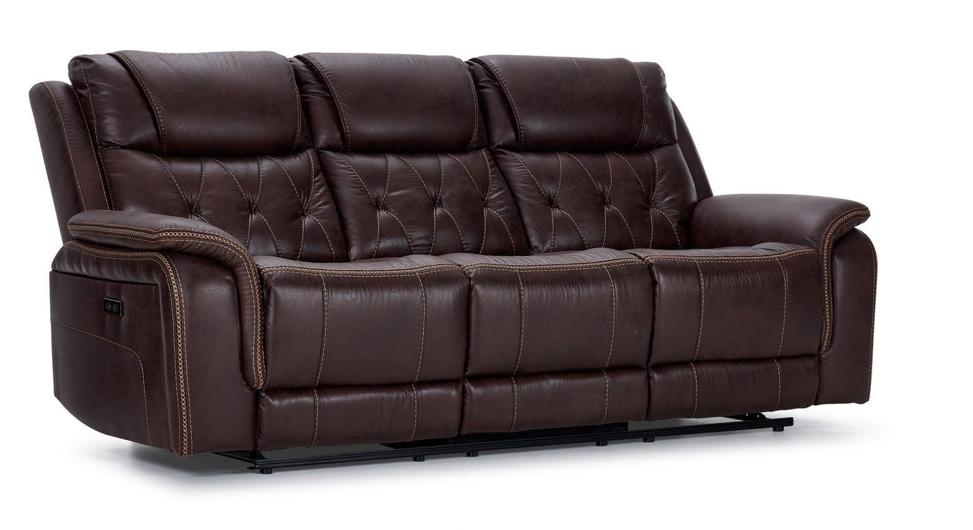 Laredo Power Reclining Sofa and Chair Set - Walnut