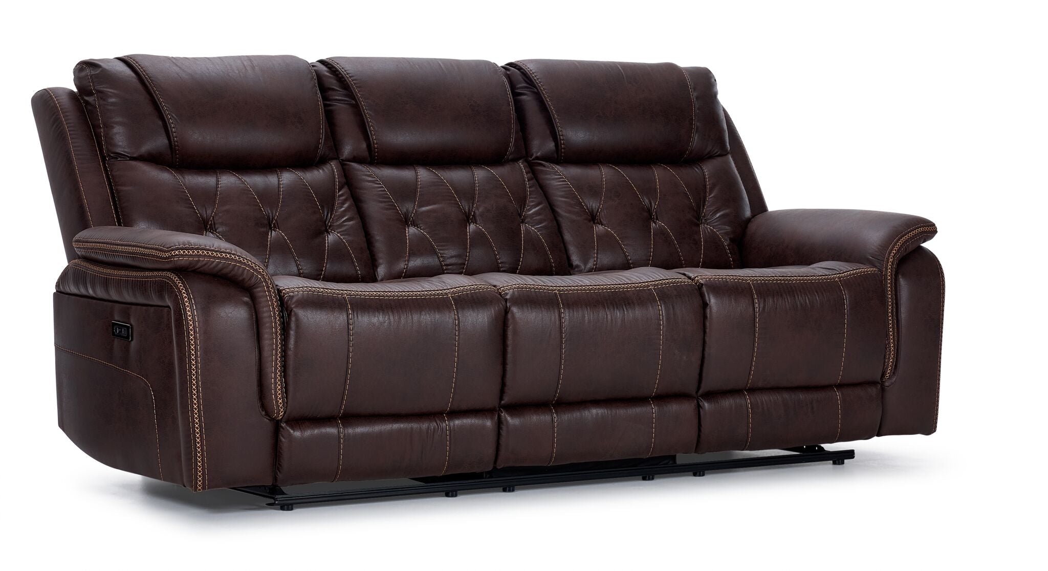 Laredo Power Reclining Sofa, Loveseat and Chair Set - Walnut