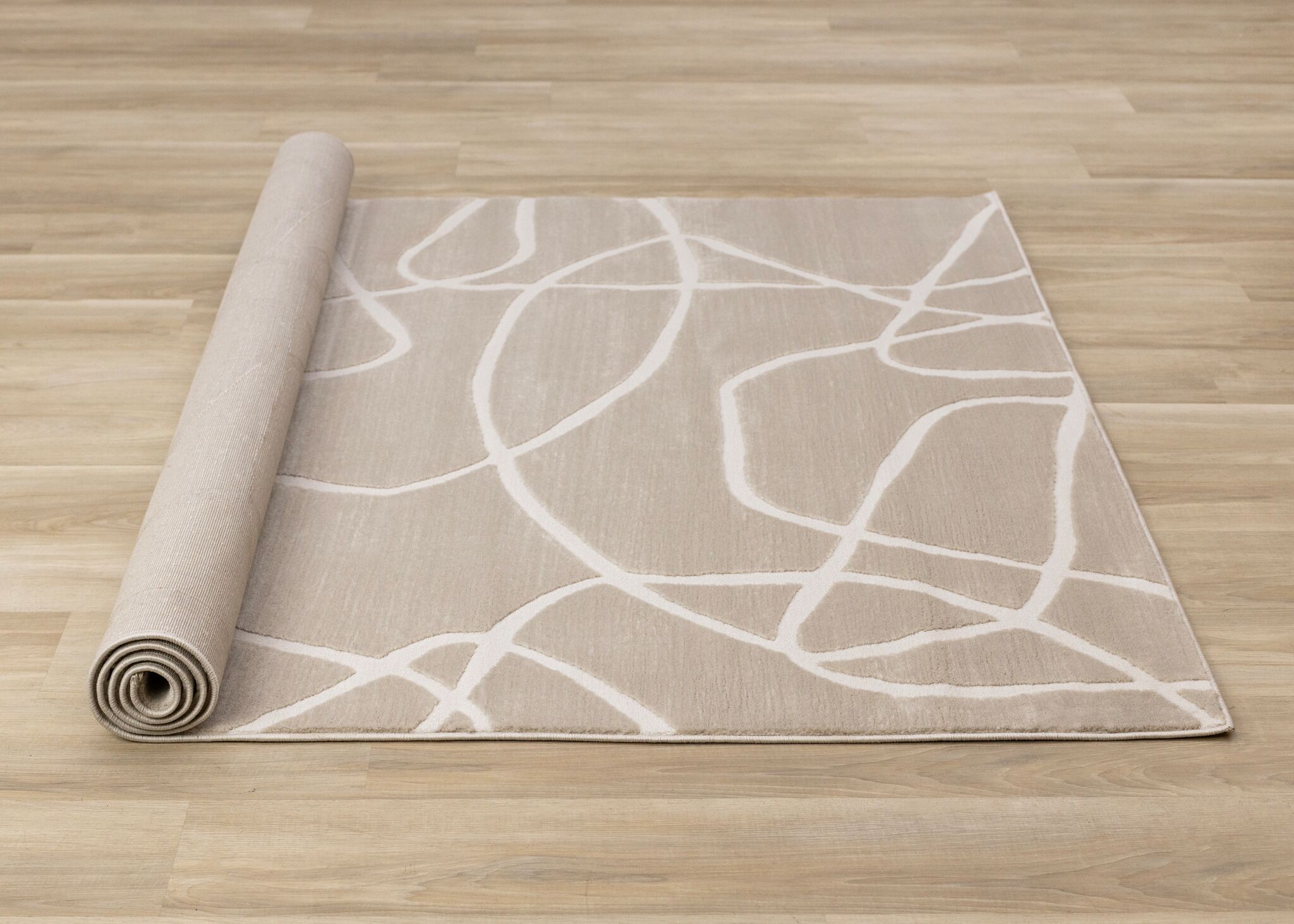 Soft Currents 7'10" x 10'6" Organic Line Design Area Rug - Beige, Cream